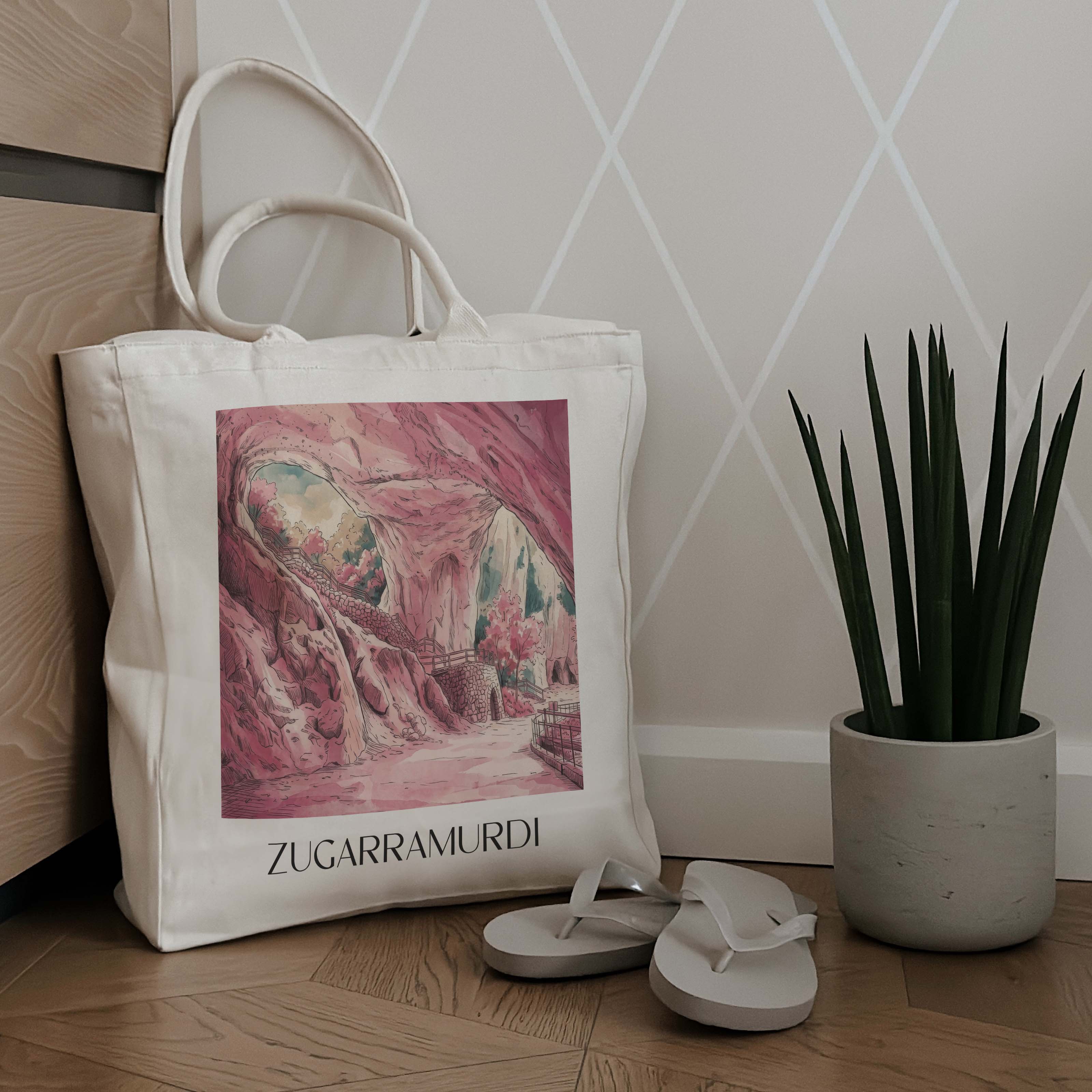 zugarramurdi-spanien-spanien-einkaufstasche-aquarell-pink-rosa