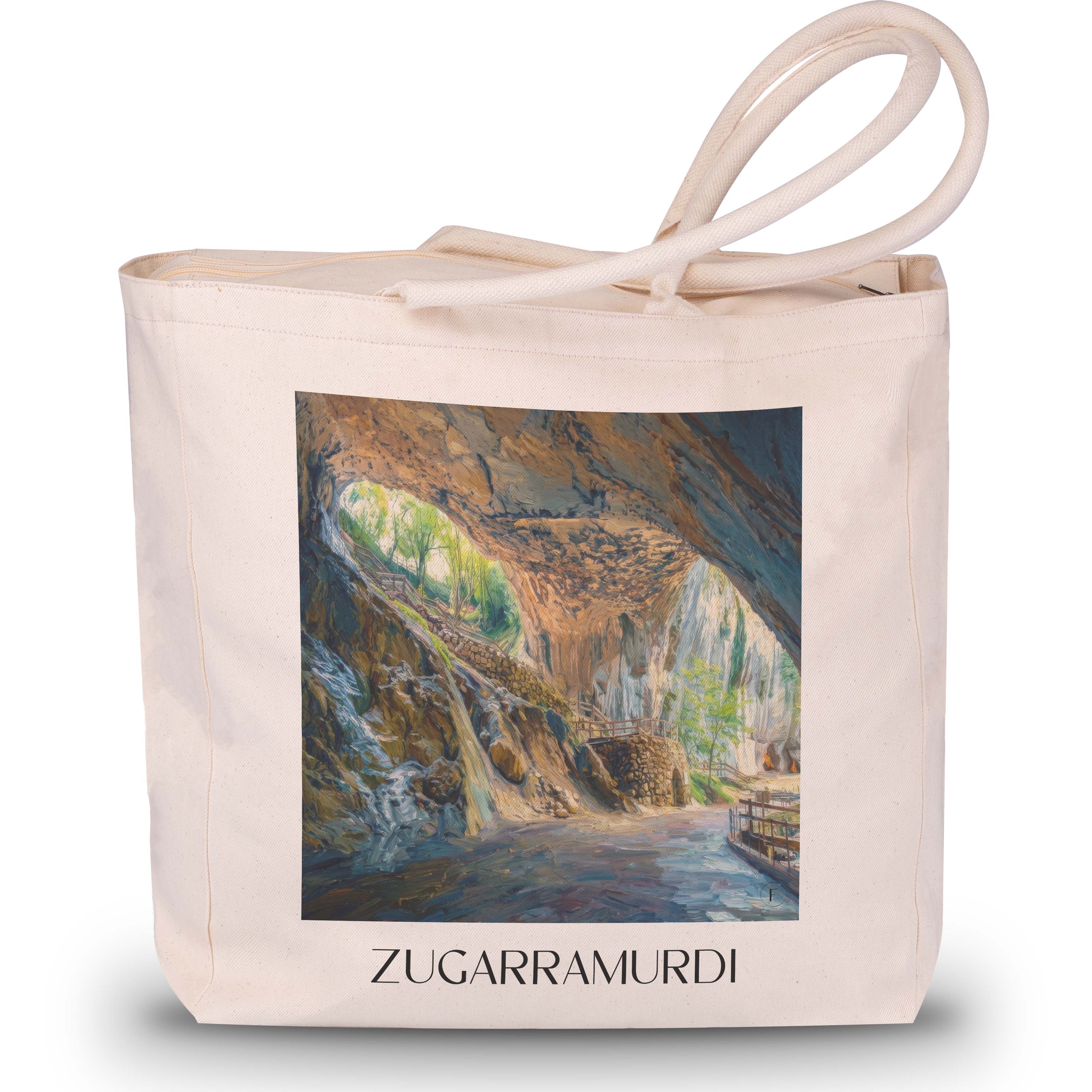 Zugarramurdi Shopping Tasche - Spanien - Spanien Tote Bag - Einkaufstasche im Ölgemälde Stil - favplace