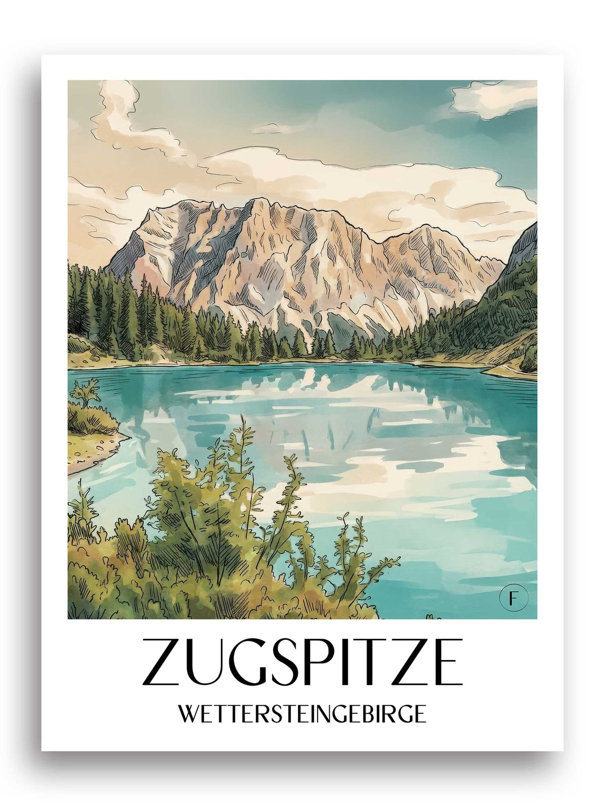 zugspitze-wettersteingebirge-deutschland-poster-aquarell