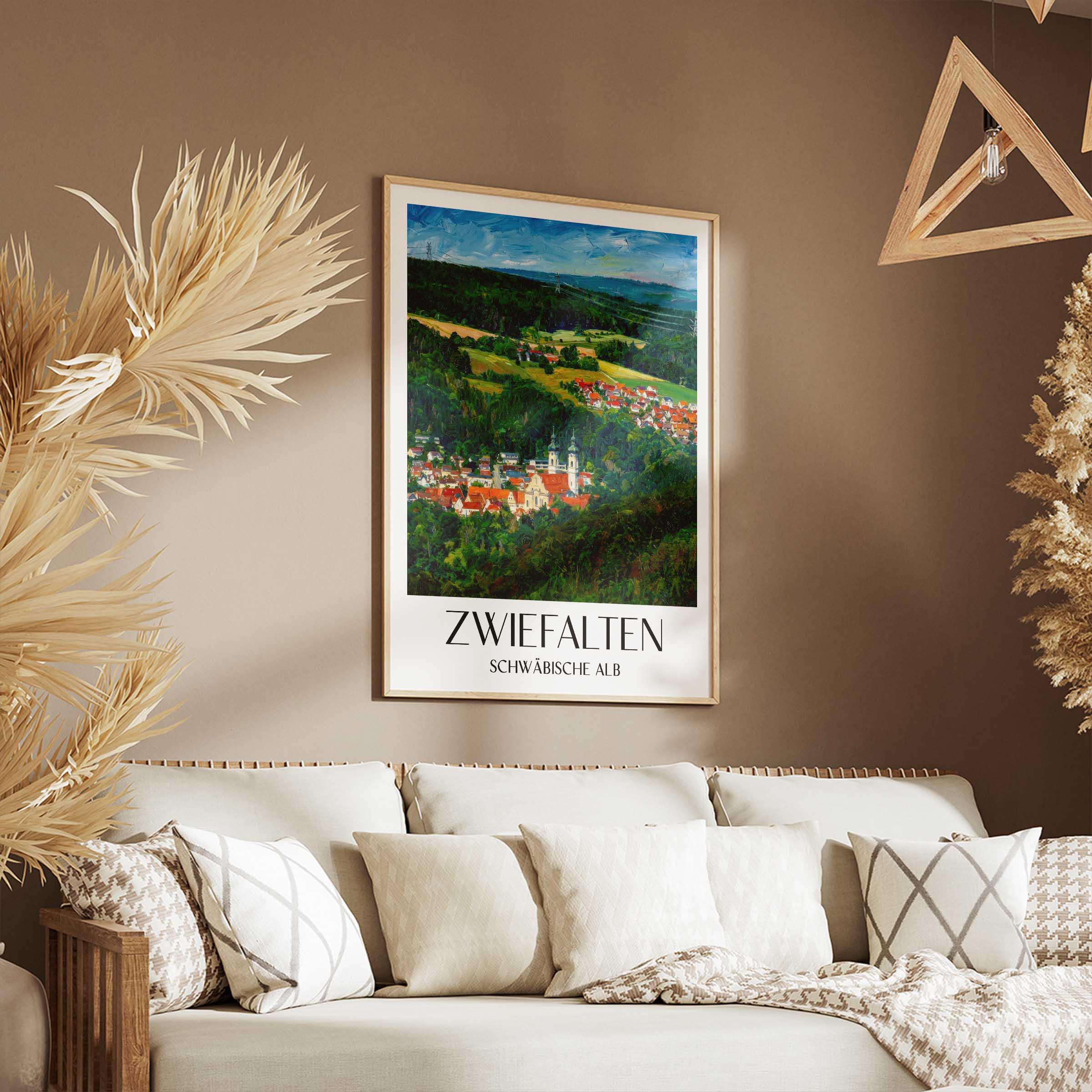 zwiefalten-schwäbische-alb-deutschland-poster-oil-painting-oelgemaelde