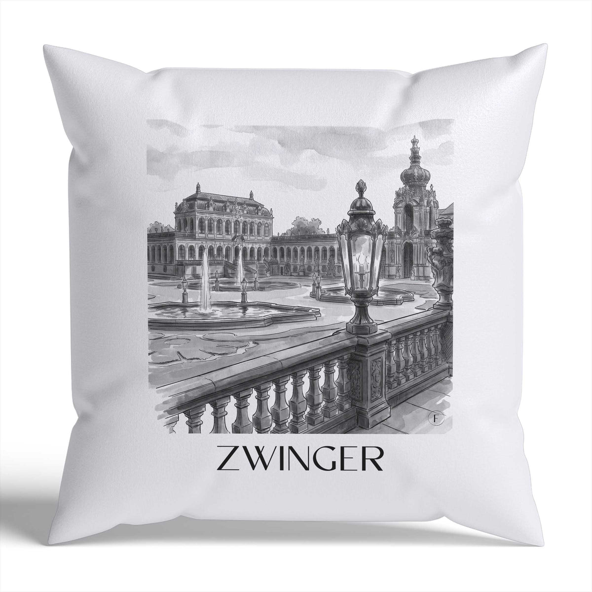 zwinger-dresden-deutschland-kissenbezug-aquarell-schwarz-weiss