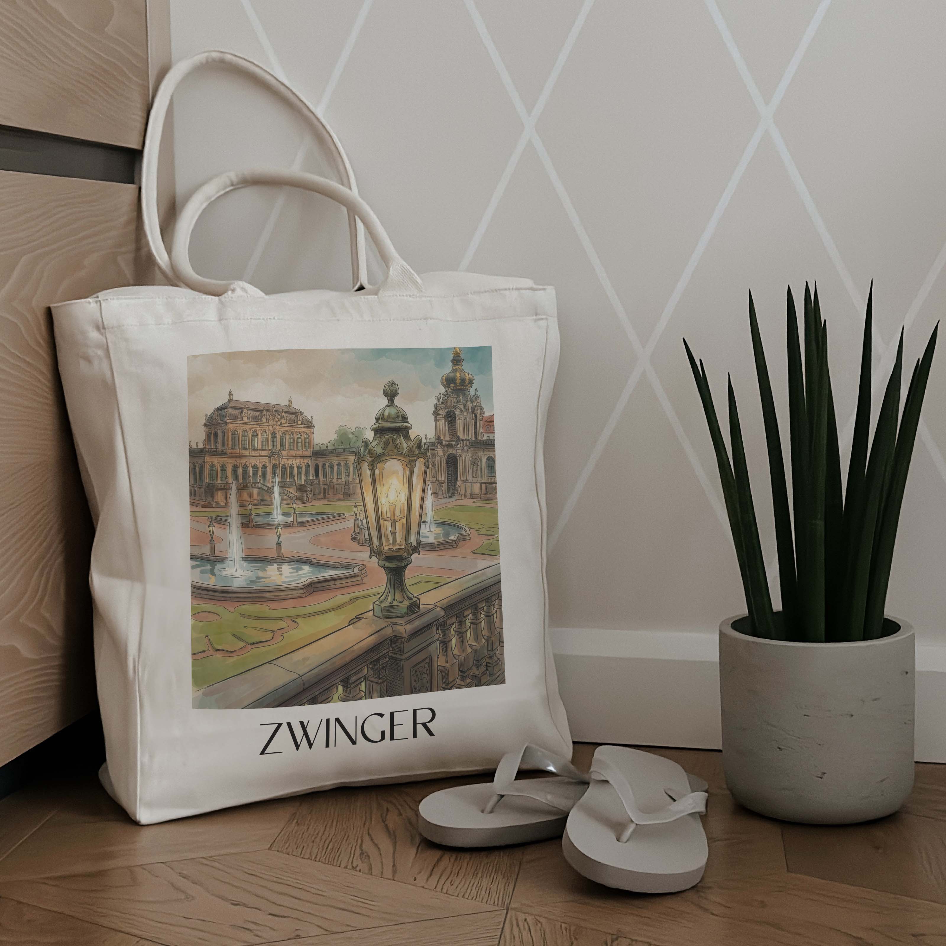 zwinger-dresden-deutschland-einkaufstasche-aquarell