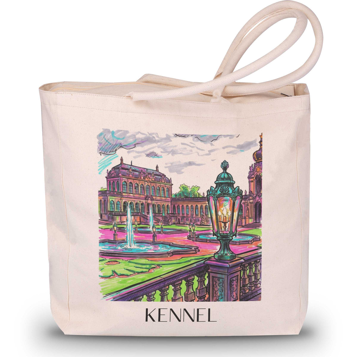 Zwinger Shopping Tasche - Dresden - Deutschland Tote Bag - Einkaufstasche im Tag Graffiti Stil - favplace