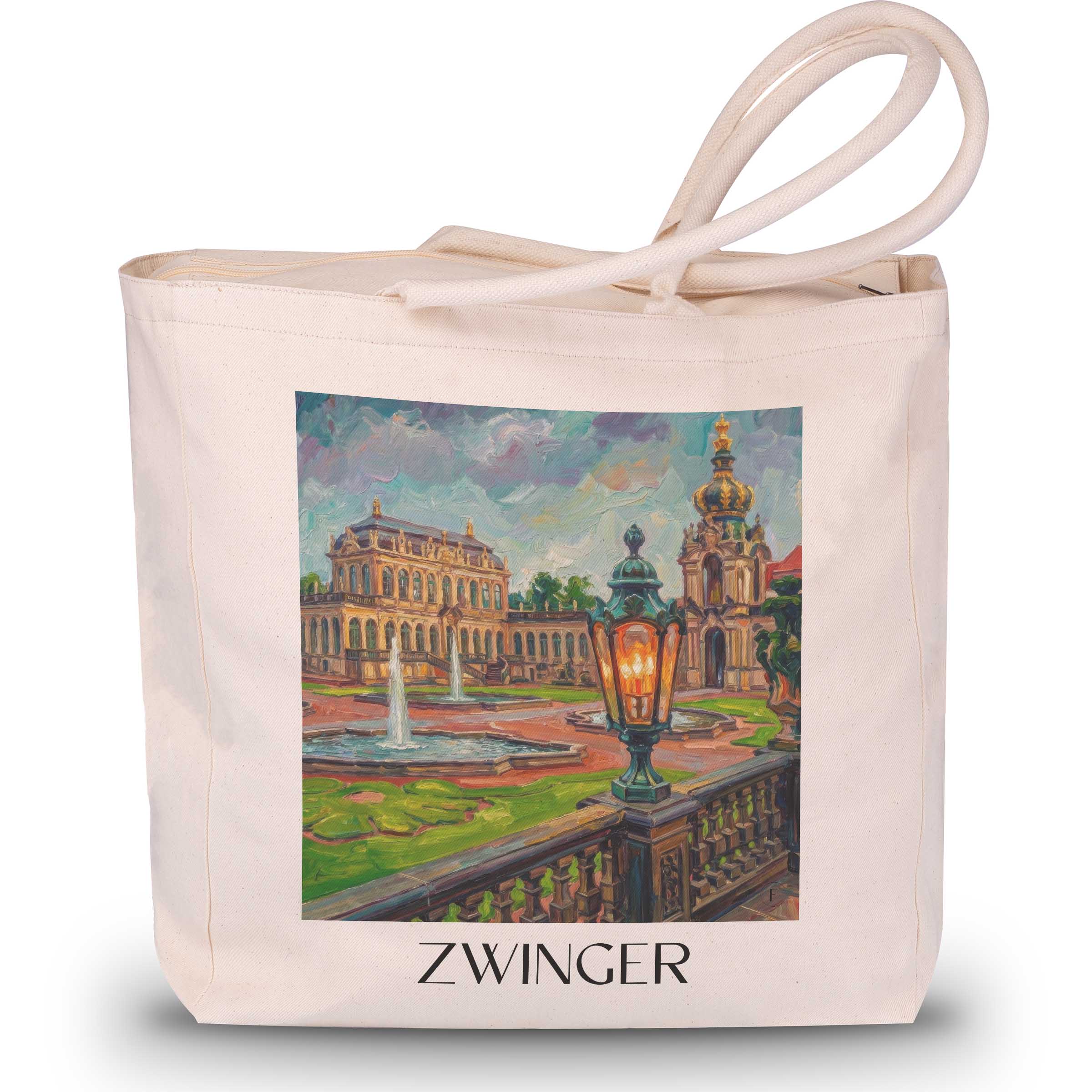 zwinger-dresden-deutschland-einkaufstasche-oil-painting-oelgemaelde