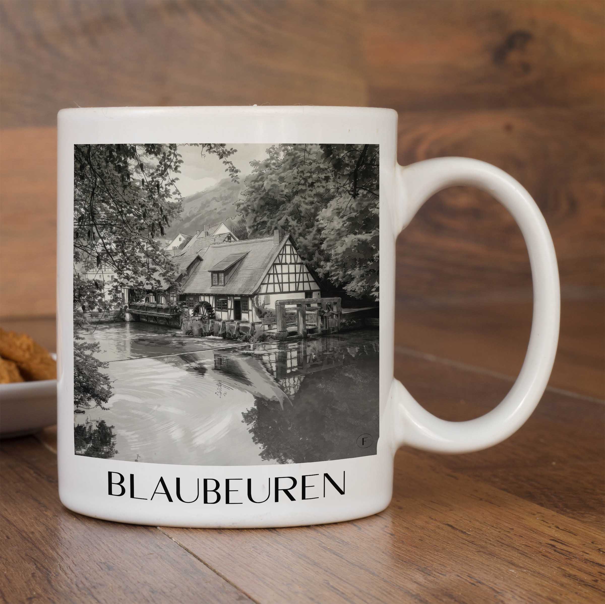 blaubeuren-deutschland-kaffeebecher-aquarell-schwarz-weiss