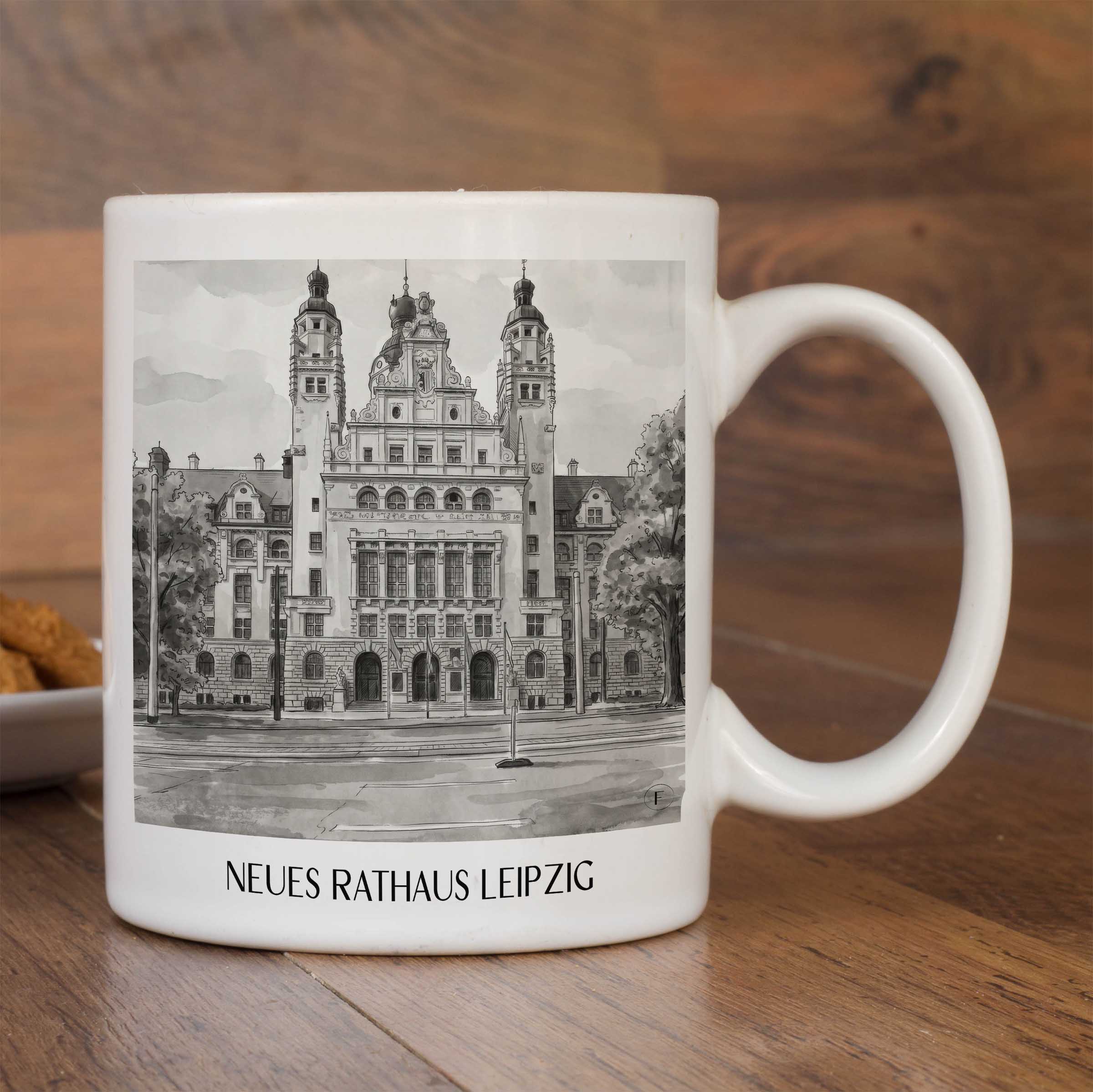 neues-rathaus-leipzig-deutschland-kaffeebecher-aquarell-schwarz-weiss