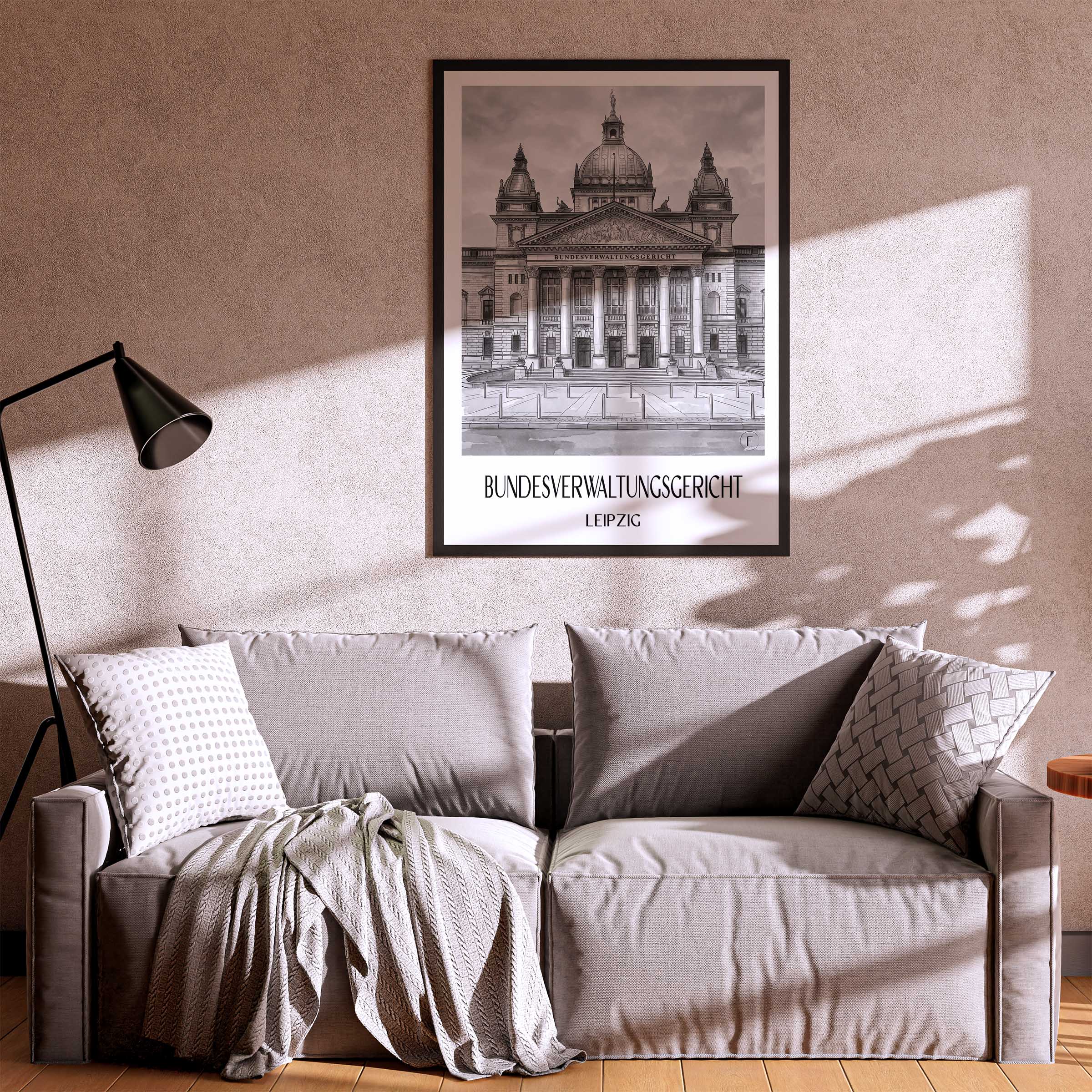 bundesverwaltungsgericht-leipzig-deutschland-poster-aquarell-schwarz-weiss