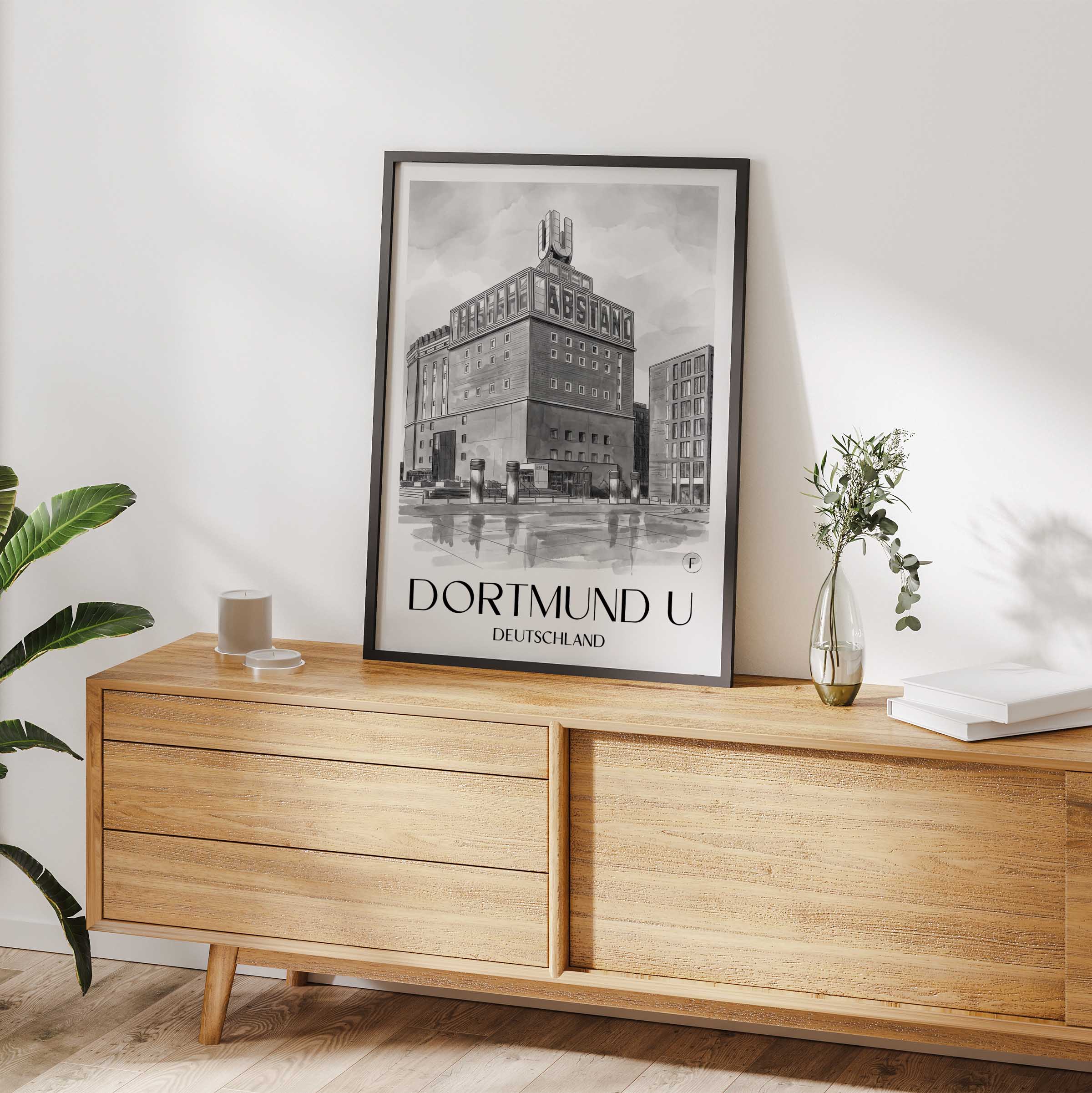 dortmund-u-deutschland-poster-aquarell-schwarz-weiss