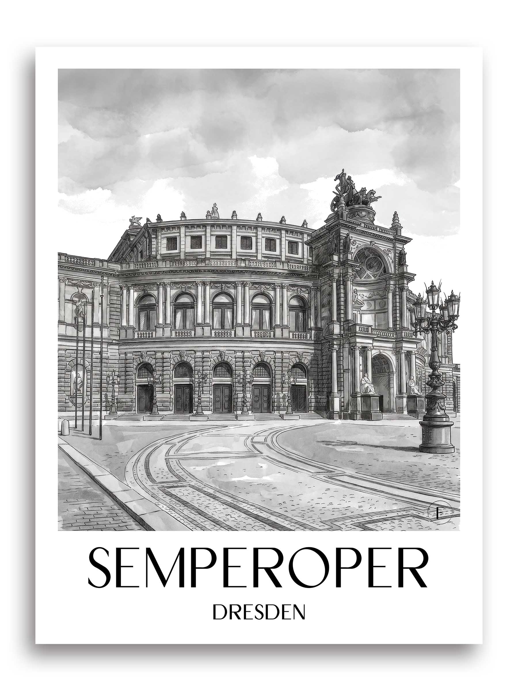 semperoper-dresden-deutschland-poster-aquarell-schwarz-weiss