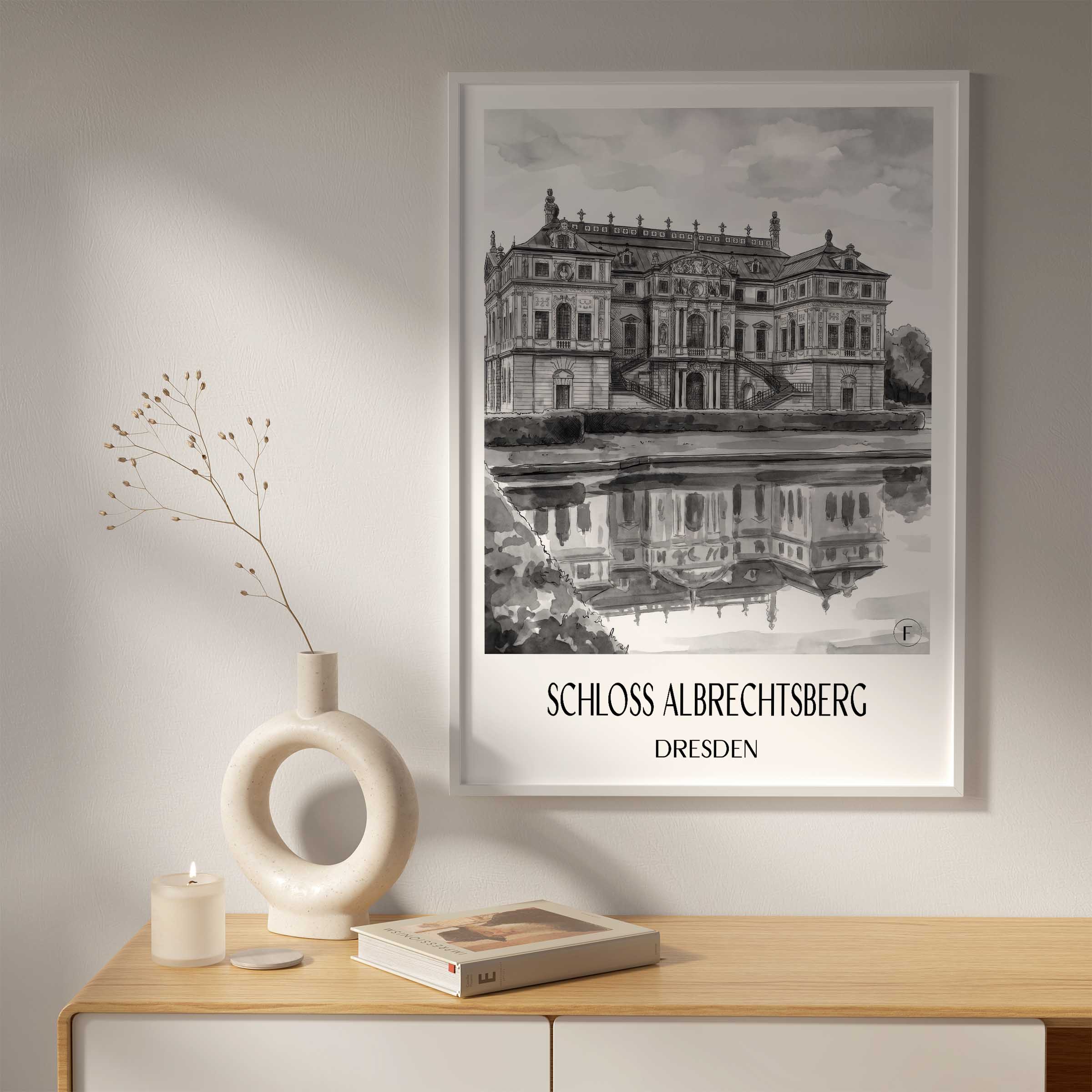 schloss-albrechtsberg-dresden-deutschland-poster-aquarell-schwarz-weiss