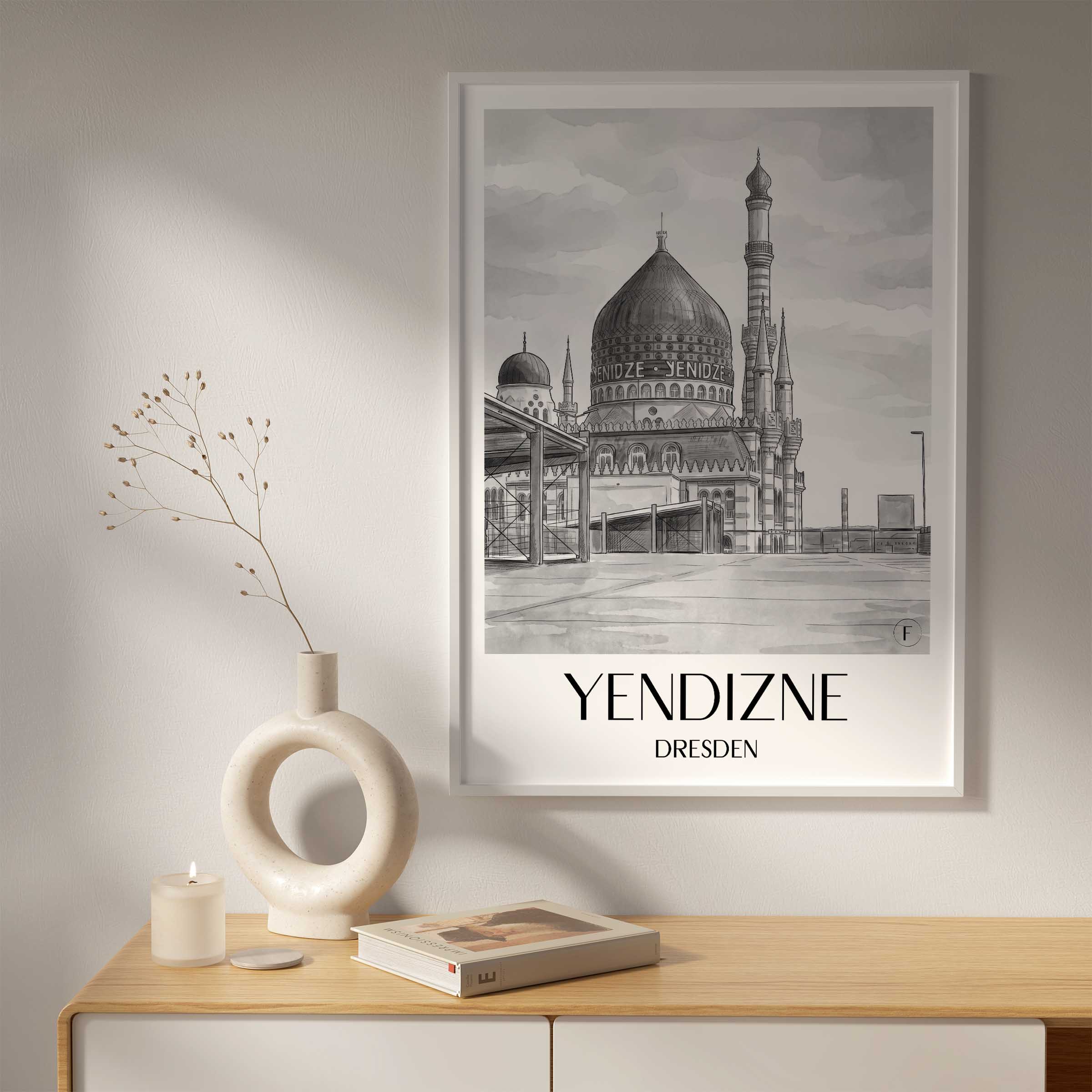 yendizne-dresden-deutschland-poster-aquarell-schwarz-weiss