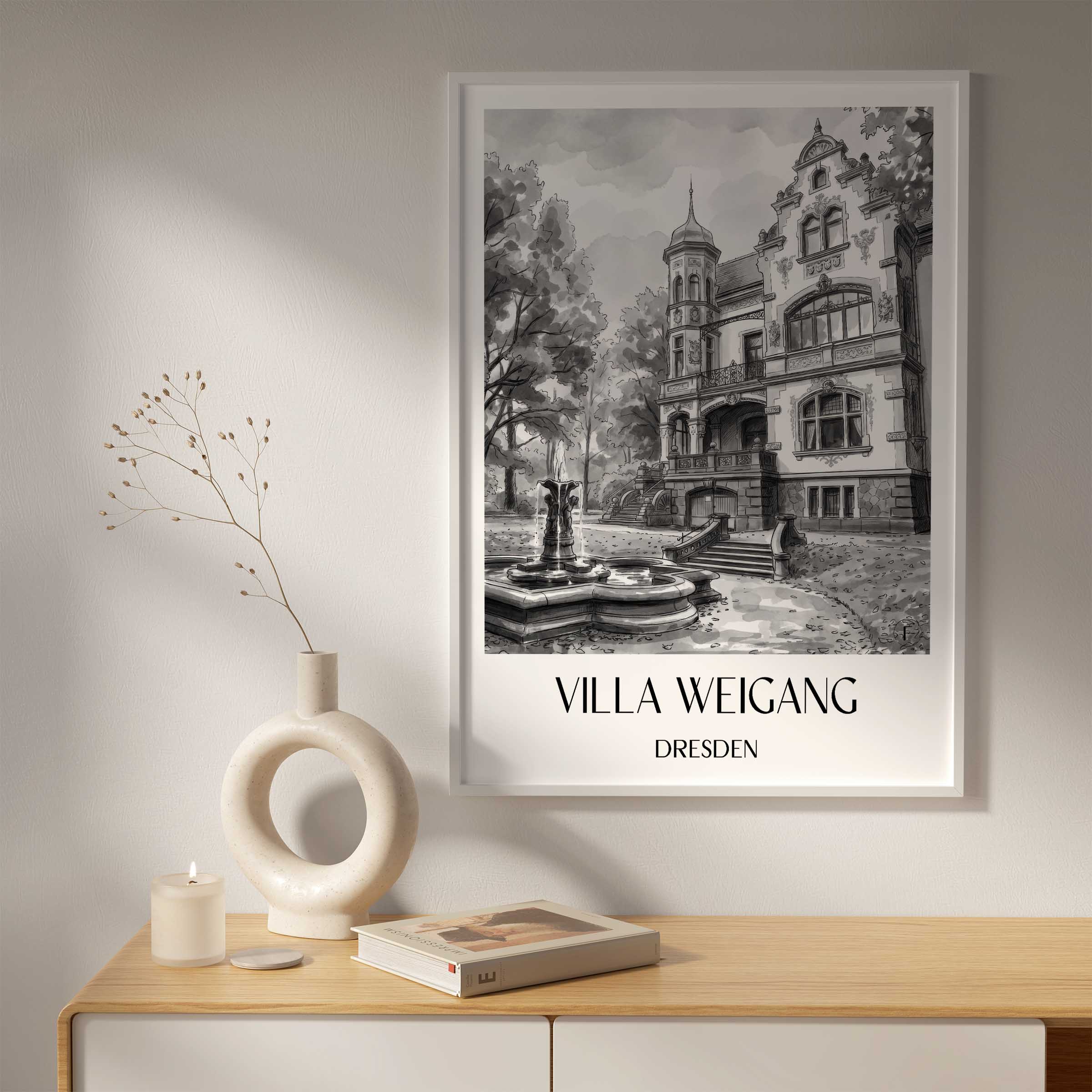 villa-weigang-dresden-deutschland-poster-aquarell-schwarz-weiss
