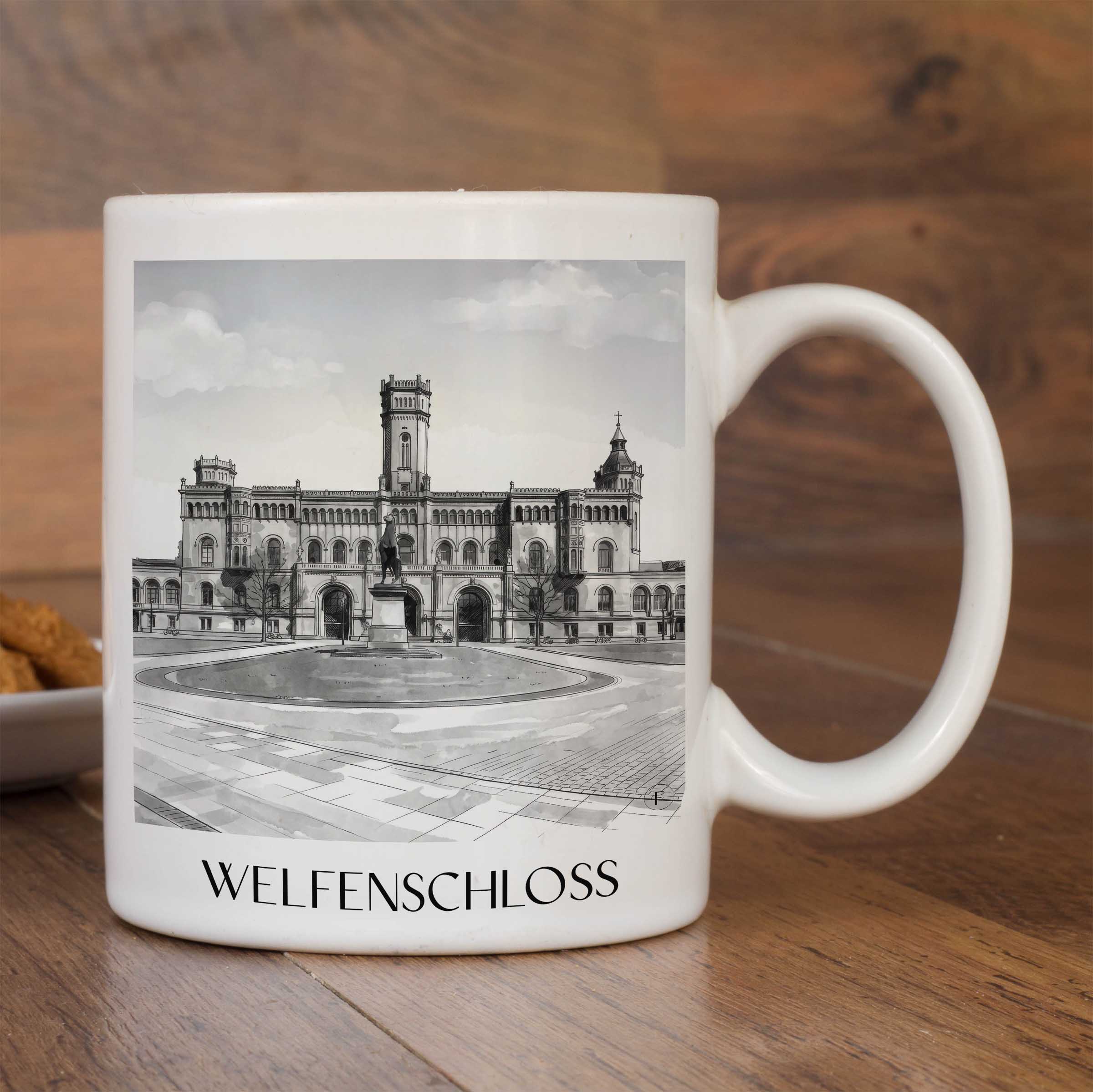 welfenschloss-hannover-deutschland-kaffeebecher-aquarell-schwarz-weiss