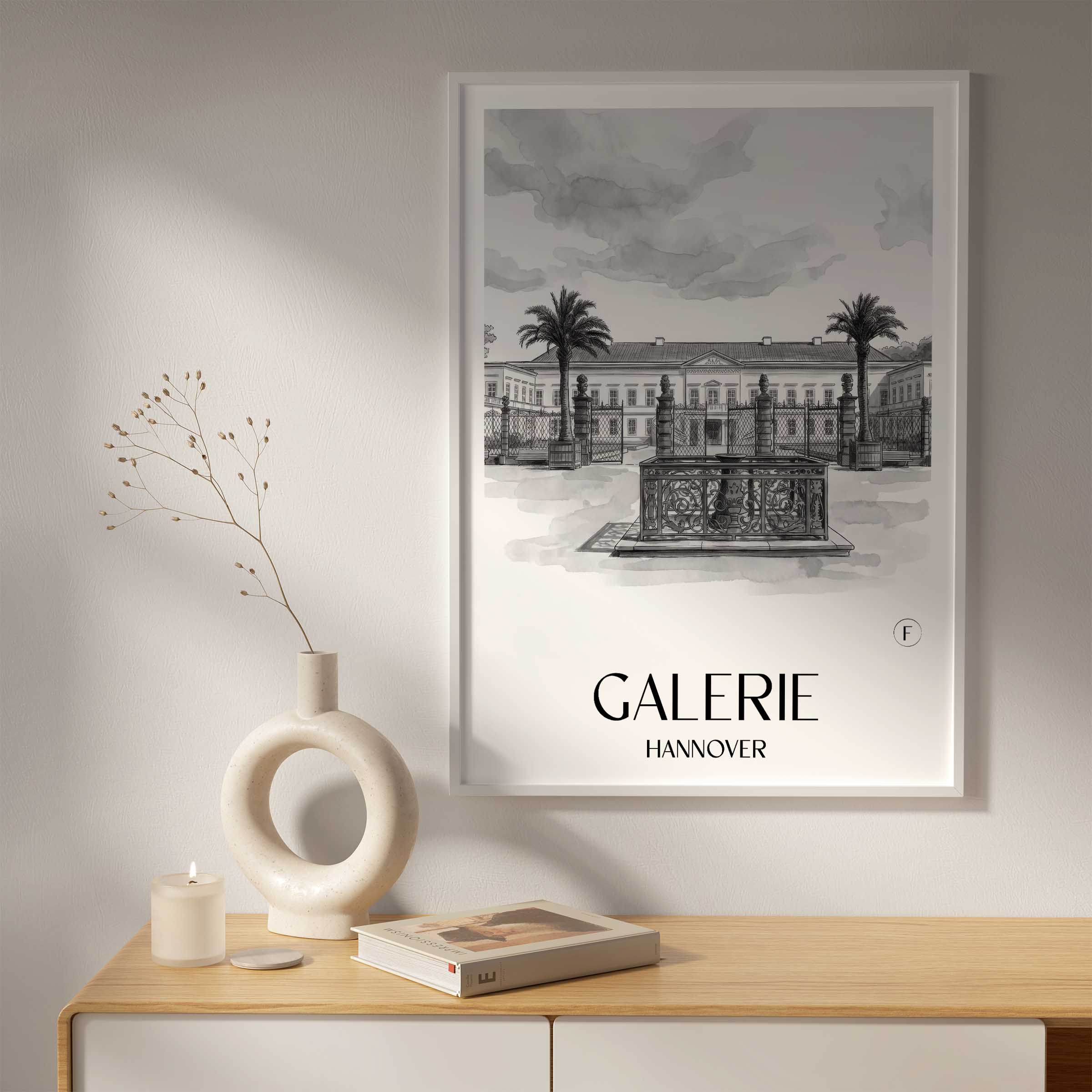 galerie-hannover-deutschland-poster-aquarell-schwarz-weiss