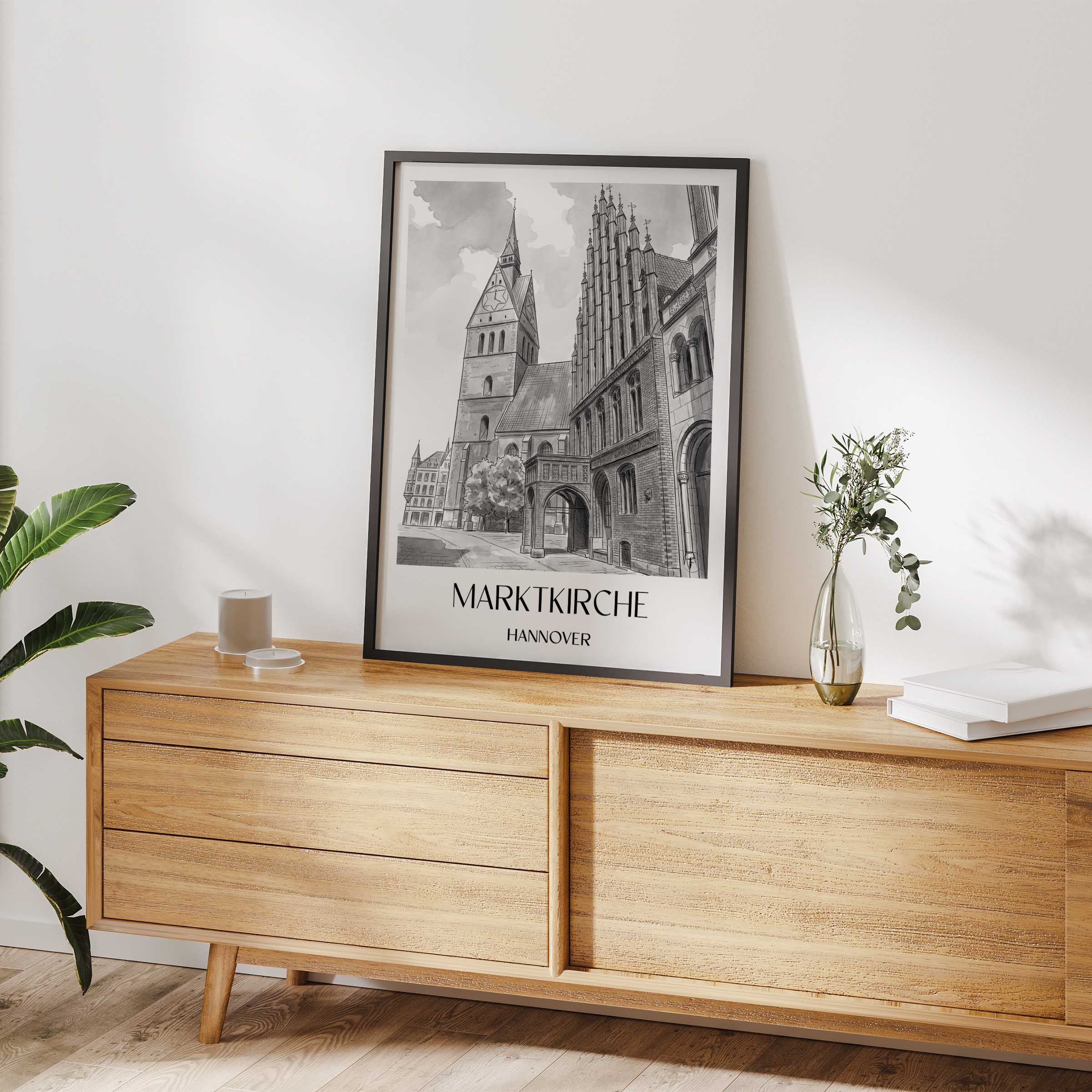 marktkirche-hannover-deutschland-poster-aquarell-schwarz-weiss