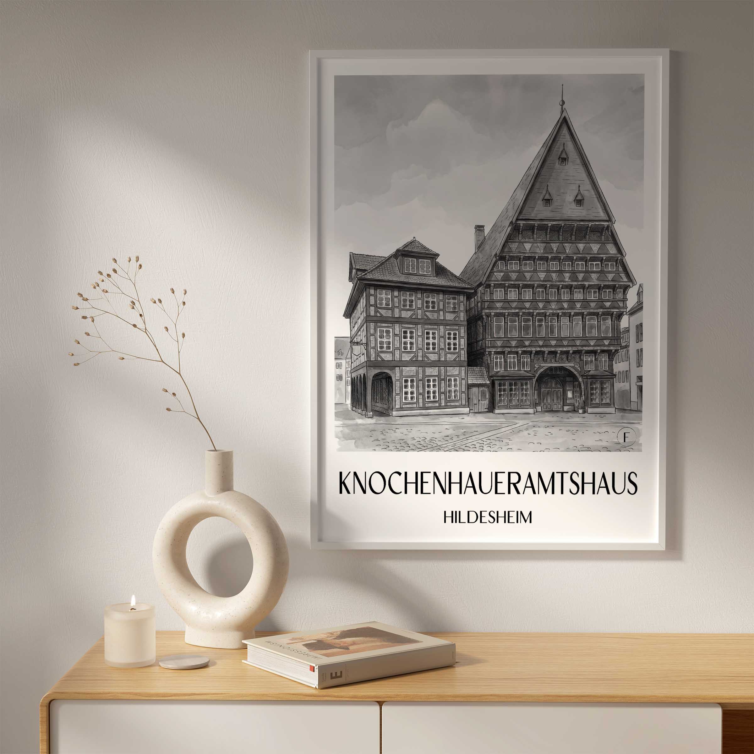 knochenhaueramtshaus-hildesheim-deutschland-poster-aquarell-schwarz-weiss