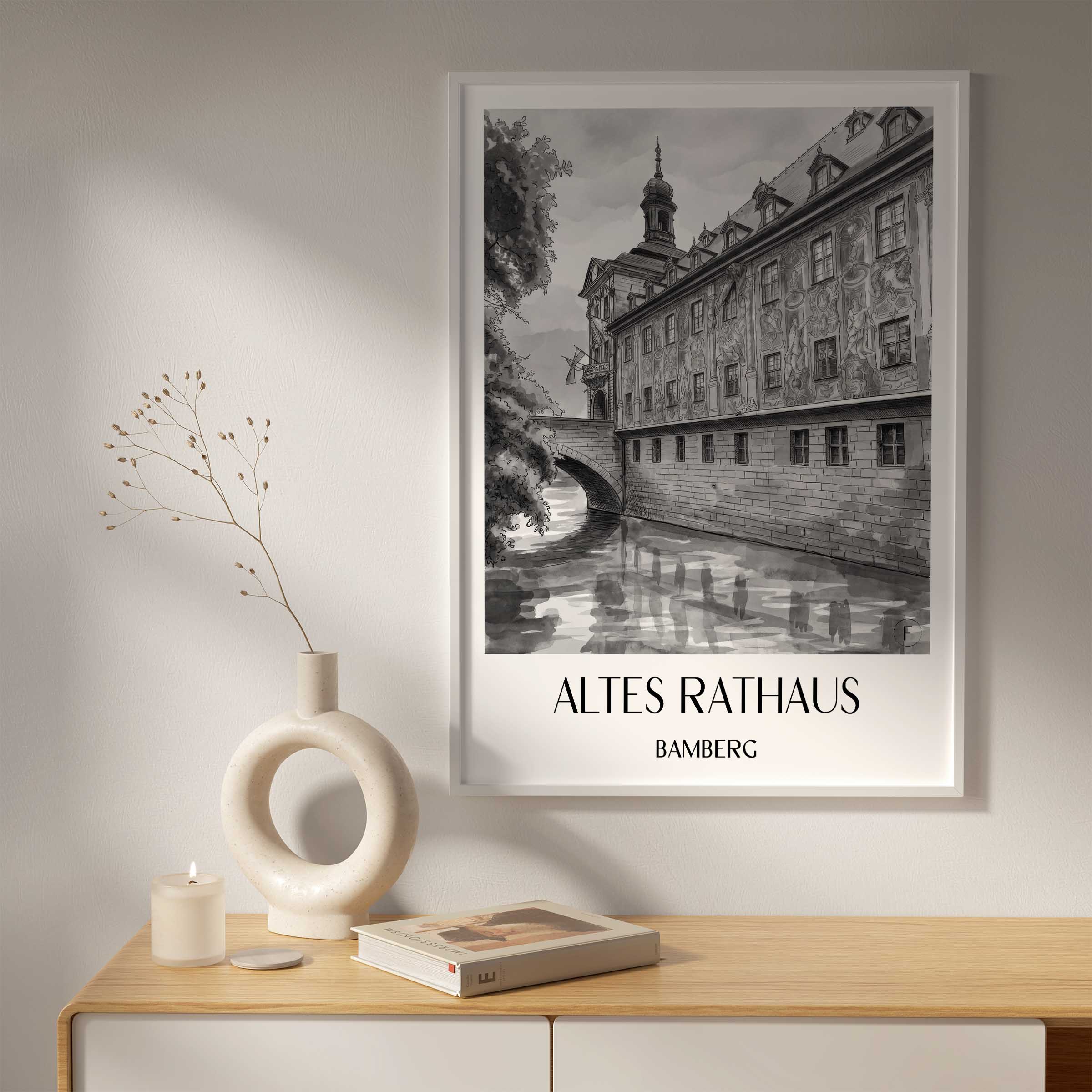 altes-rathaus-bamberg-deutschland-poster-aquarell-schwarz-weiss