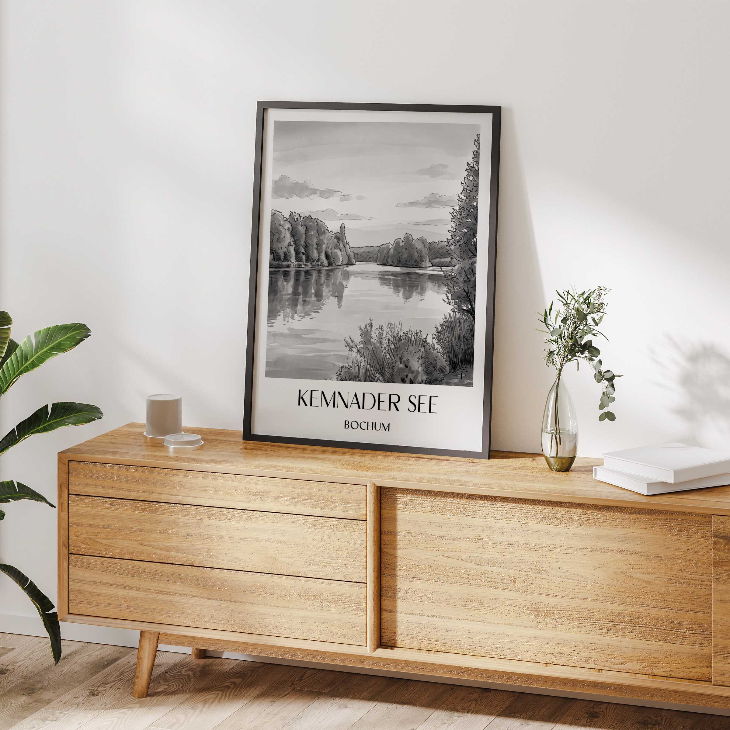 kemnader-see-bochum-deutschland-poster-aquarell-schwarz-weiss