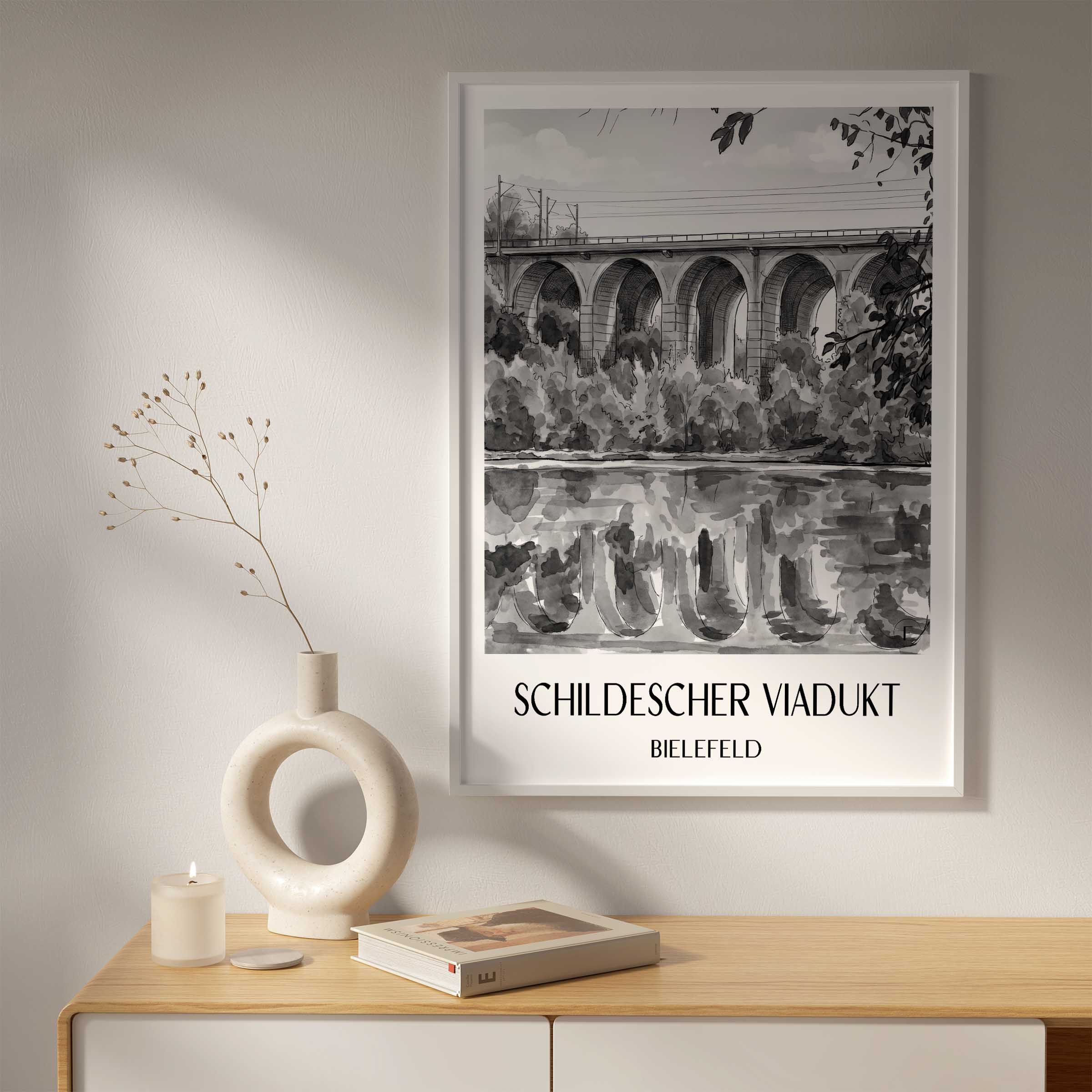 schildescher-viadukt-bielefeld-deutschland-poster-aquarell-schwarz-weiss