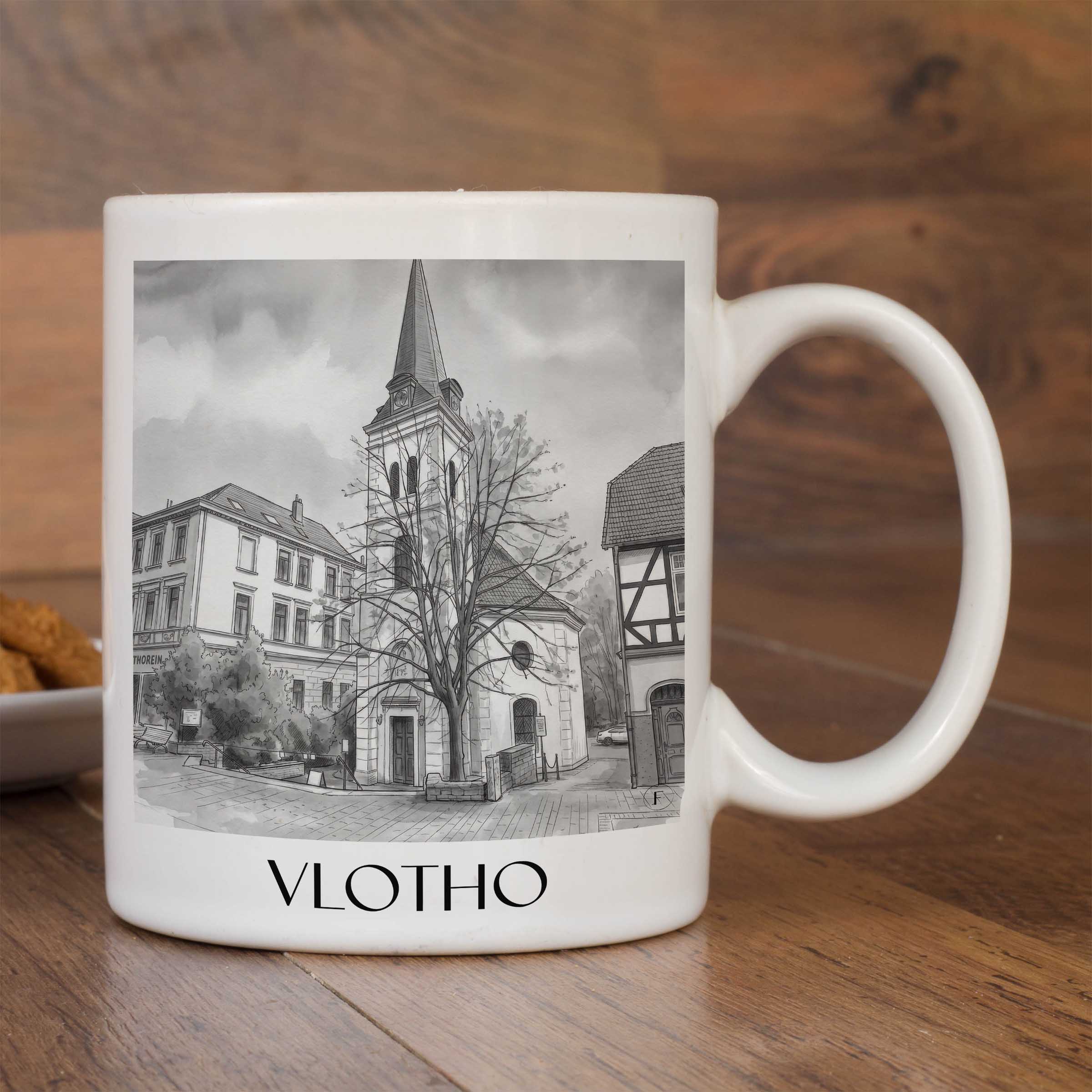 vlotho-herford-deutschland-kaffeebecher-aquarell-schwarz-weiss