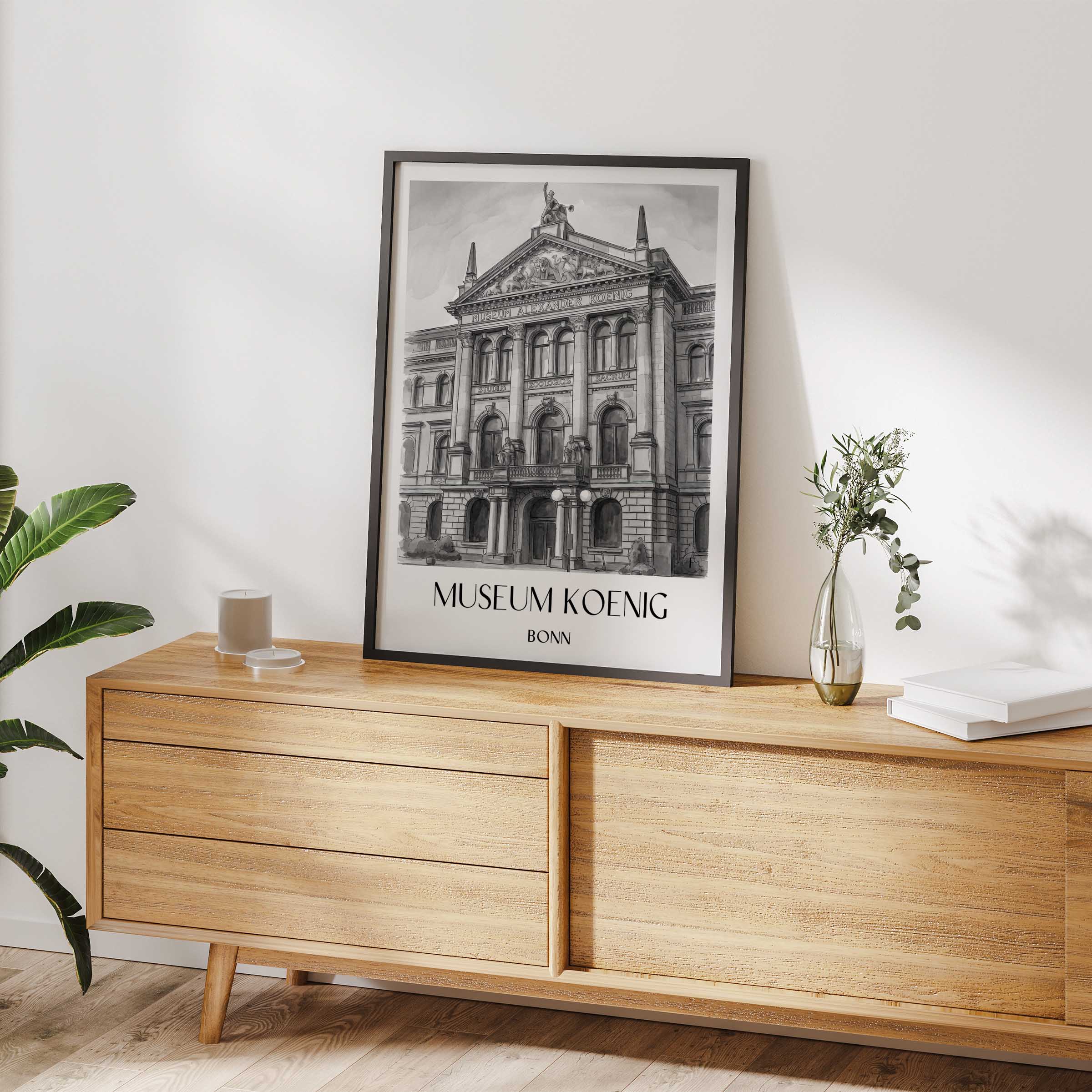 museum-koenig-bonn-deutschland-poster-aquarell-schwarz-weiss