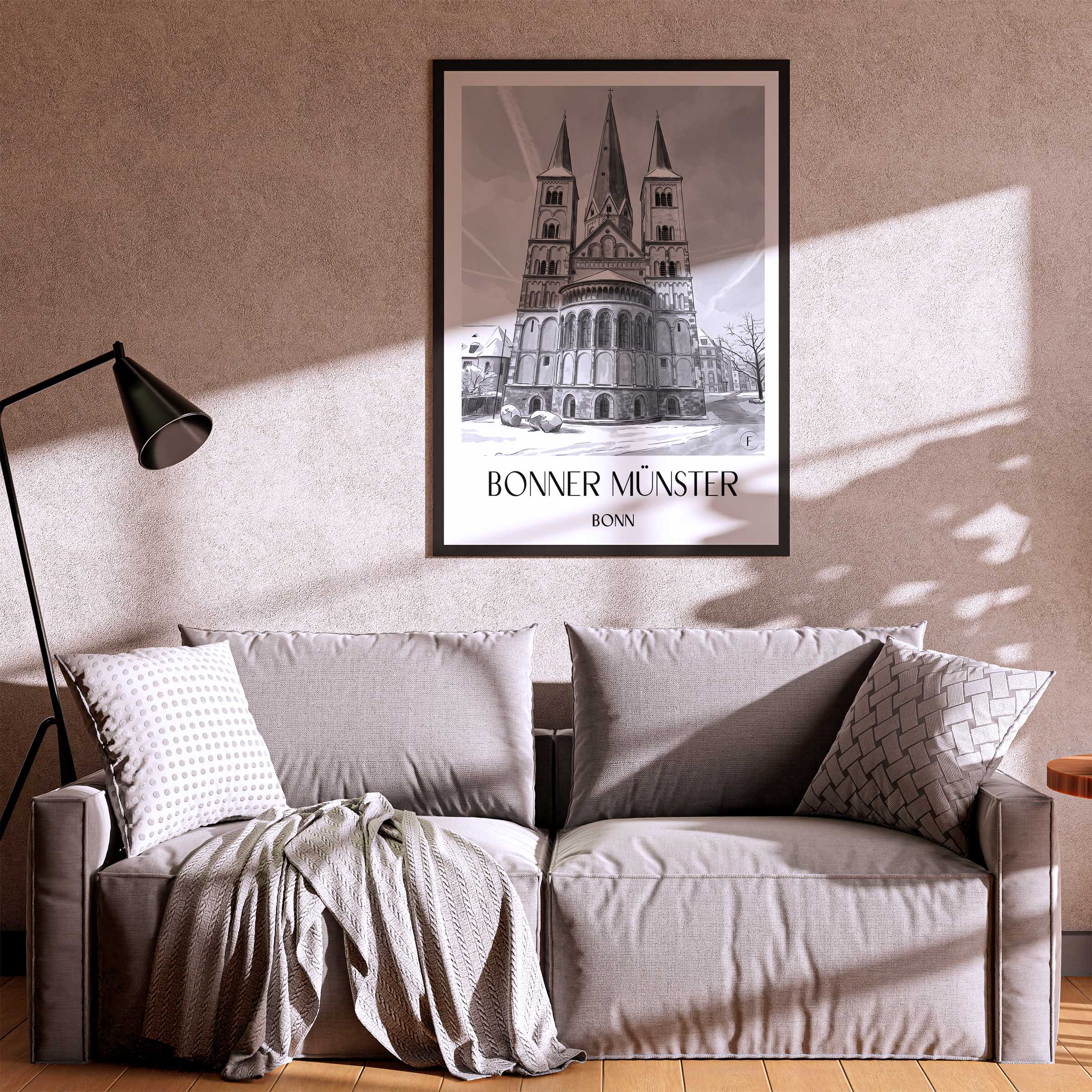bonner-münster-bonn-deutschland-poster-aquarell-schwarz-weiss