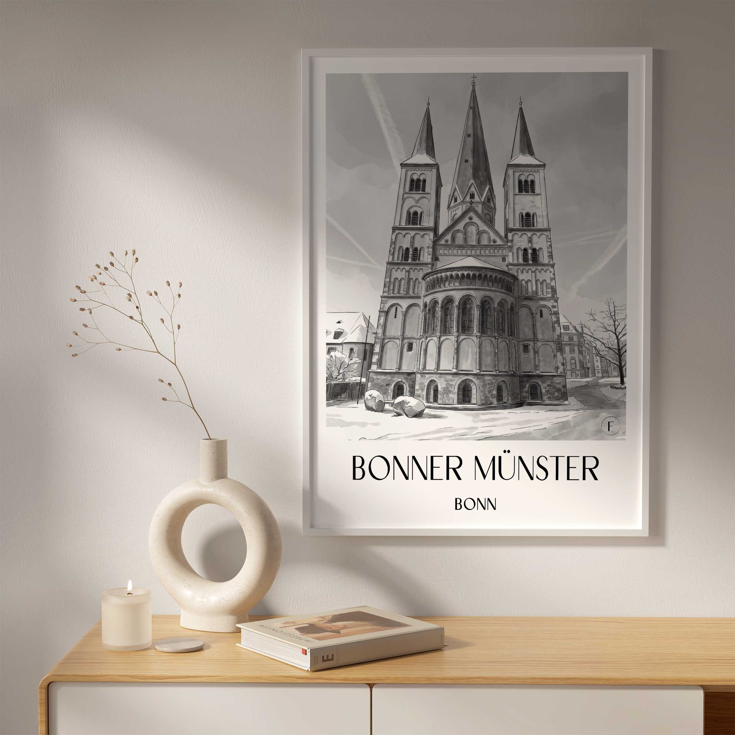 bonner-münster-bonn-deutschland-poster-aquarell-schwarz-weiss