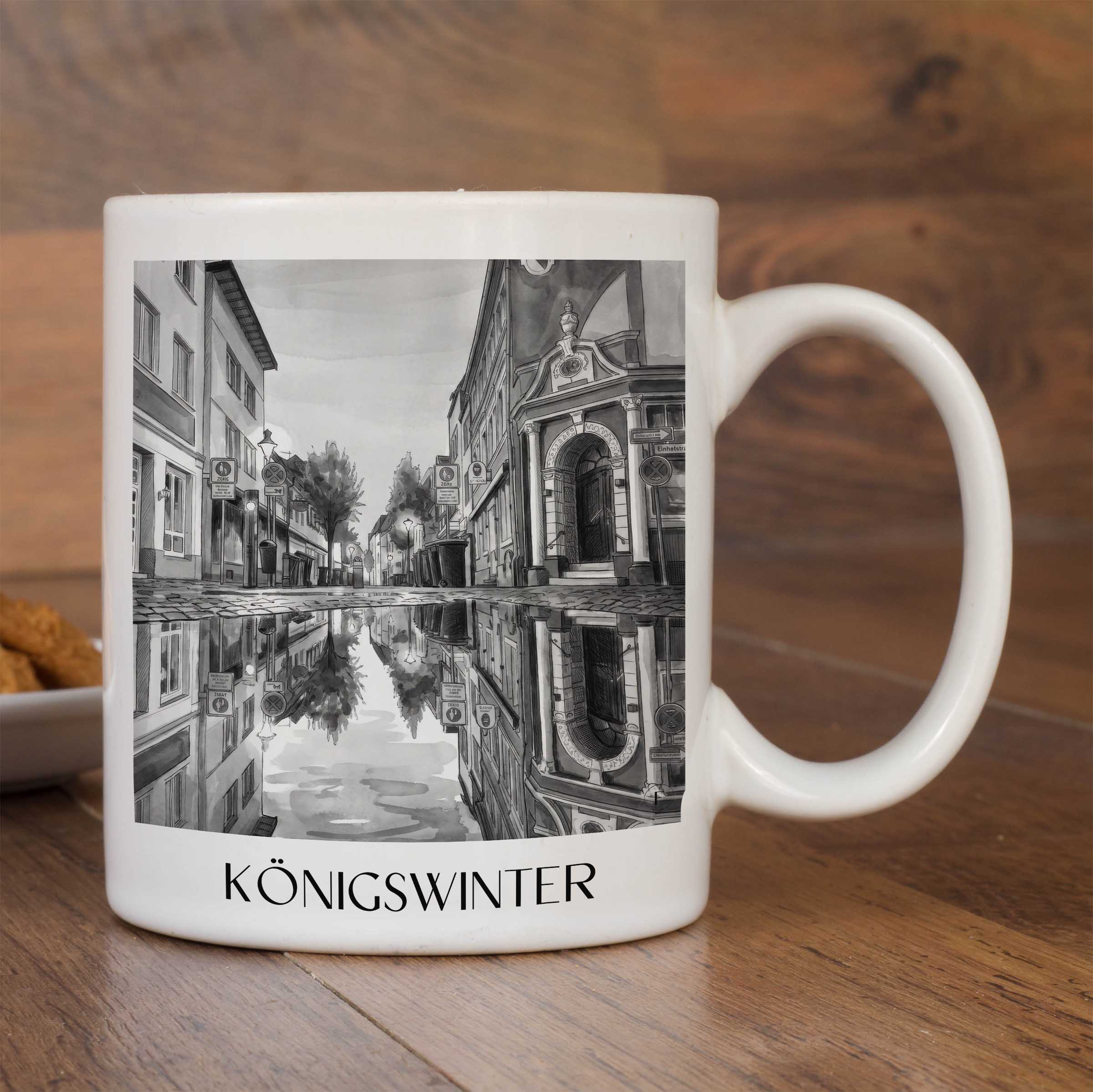 königswinter-rheinland-deutschland-kaffeebecher-aquarell-schwarz-weiss