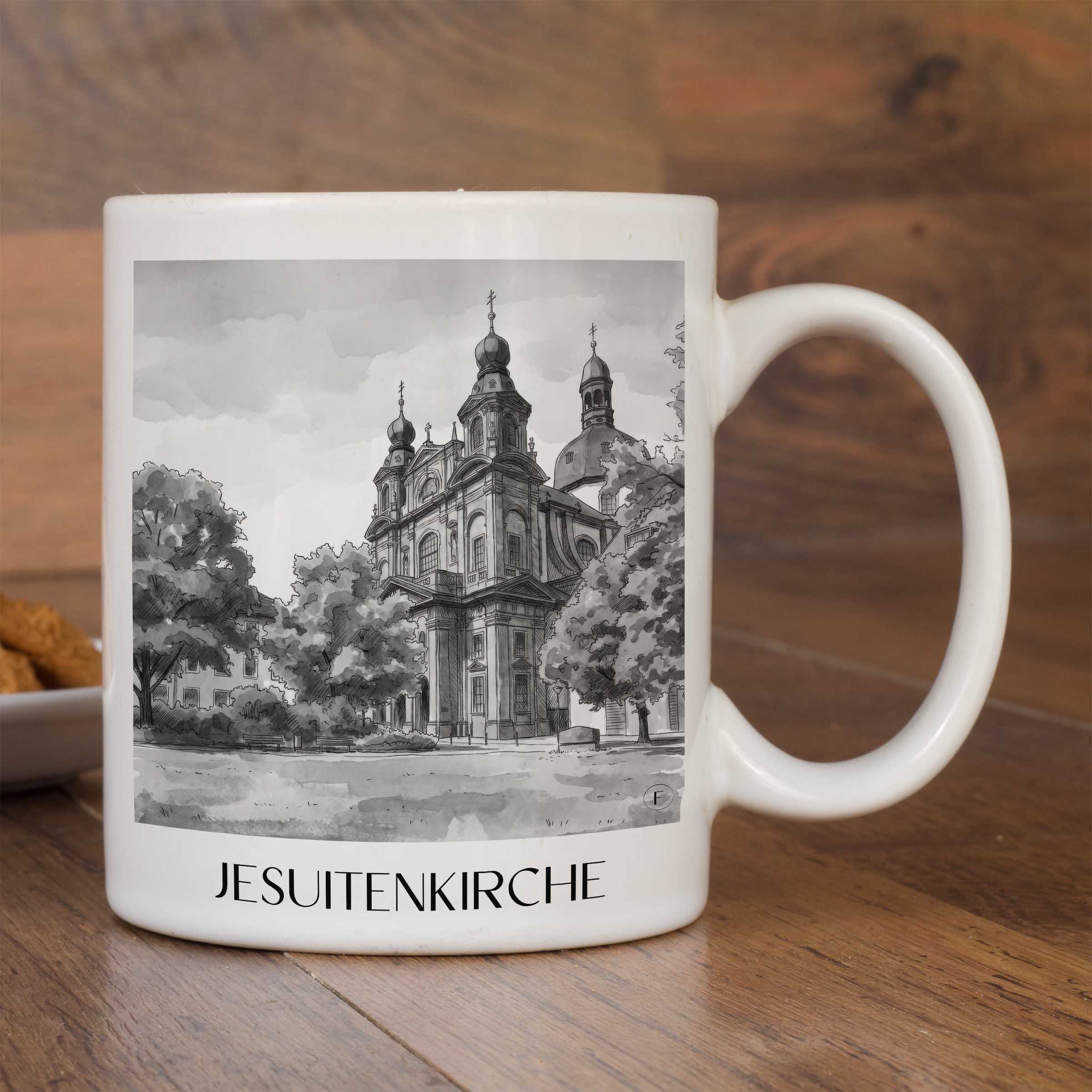jesuitenkirche-mannheim-deutschland-kaffeebecher-aquarell-schwarz-weiss