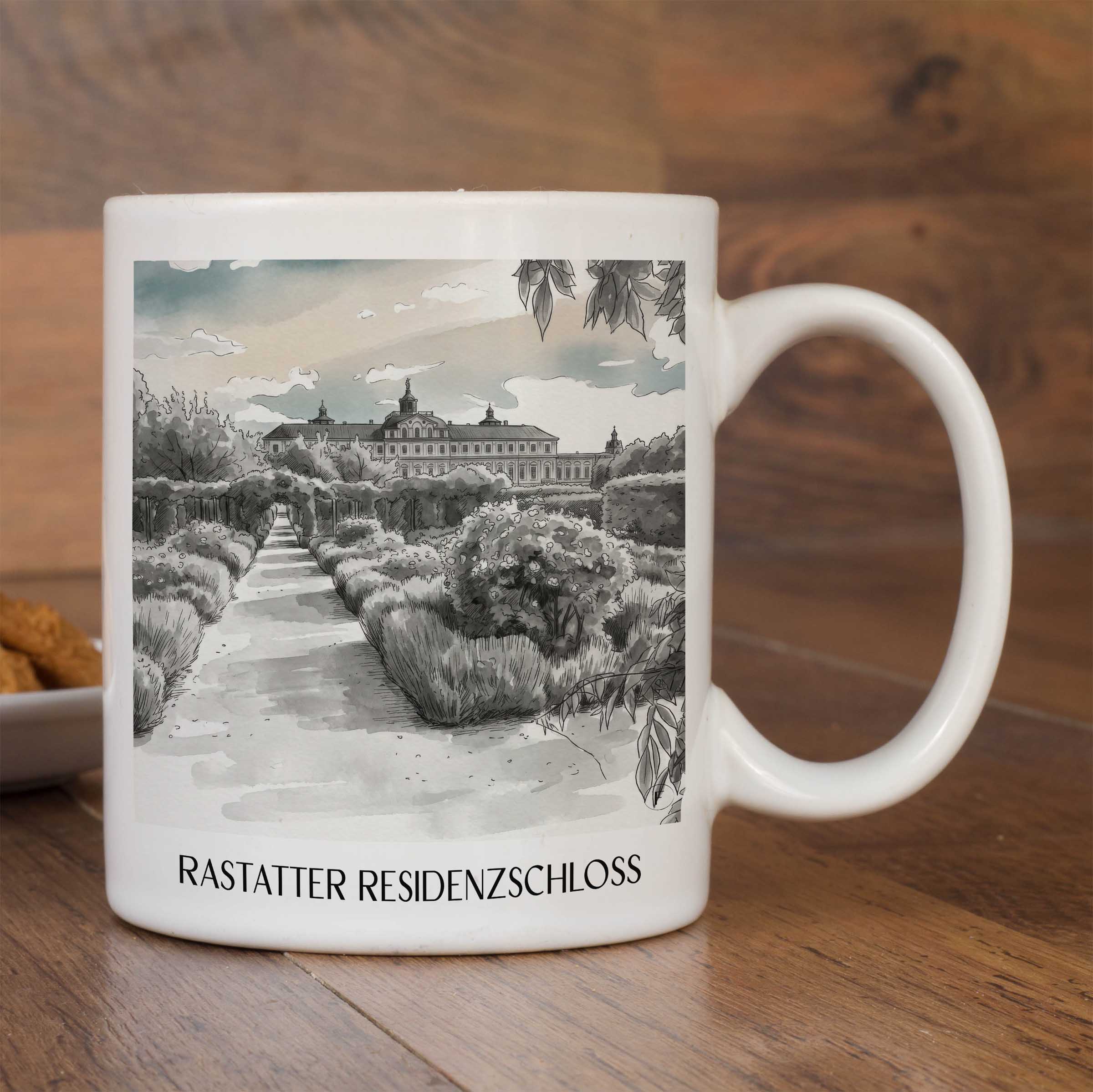 residenzschloss-rastatt-deutschland-kaffeebecher-aquarell-schwarz-weiss