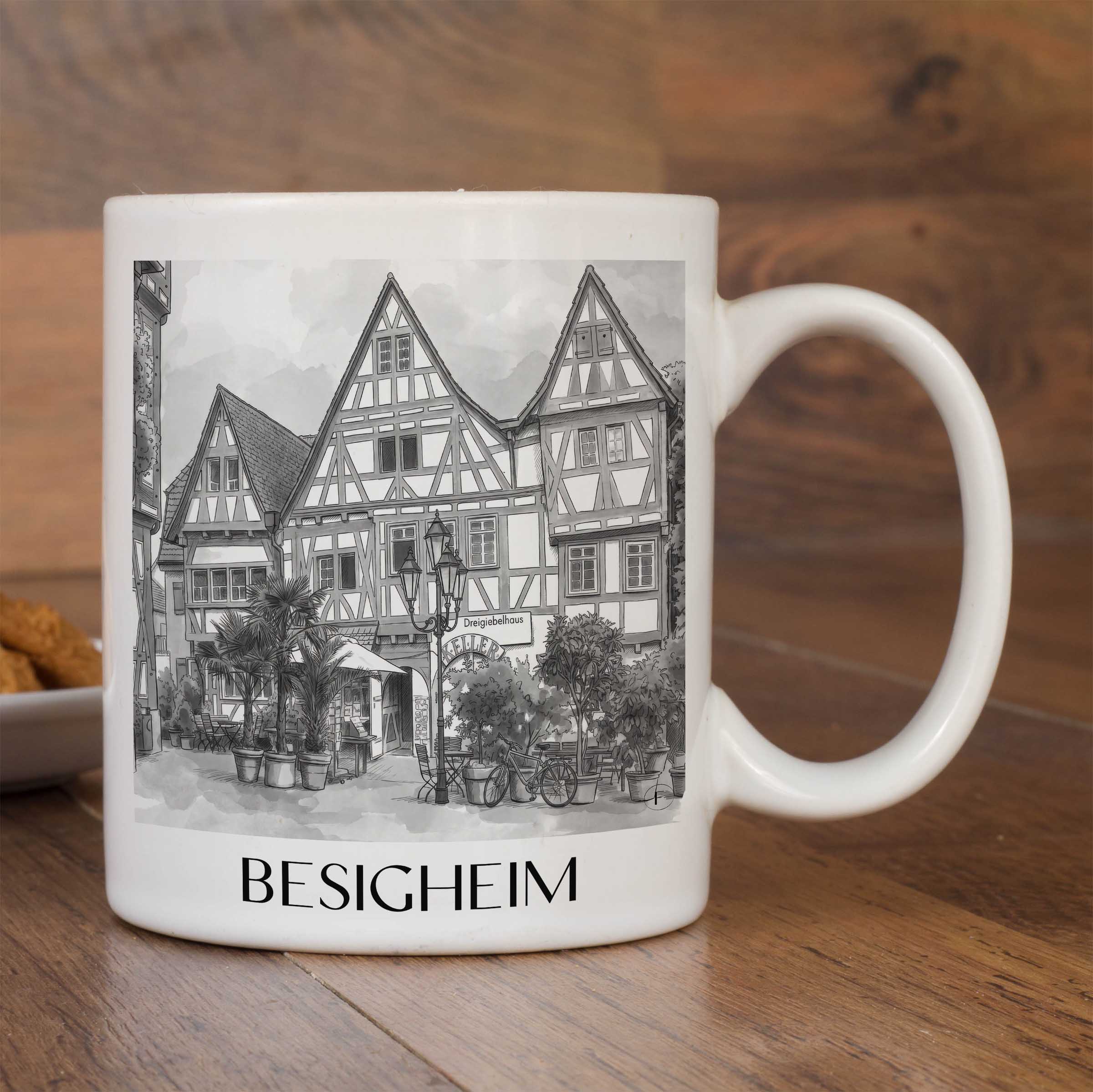 besigheim-neckartal-deutschland-kaffeebecher-aquarell-schwarz-weiss