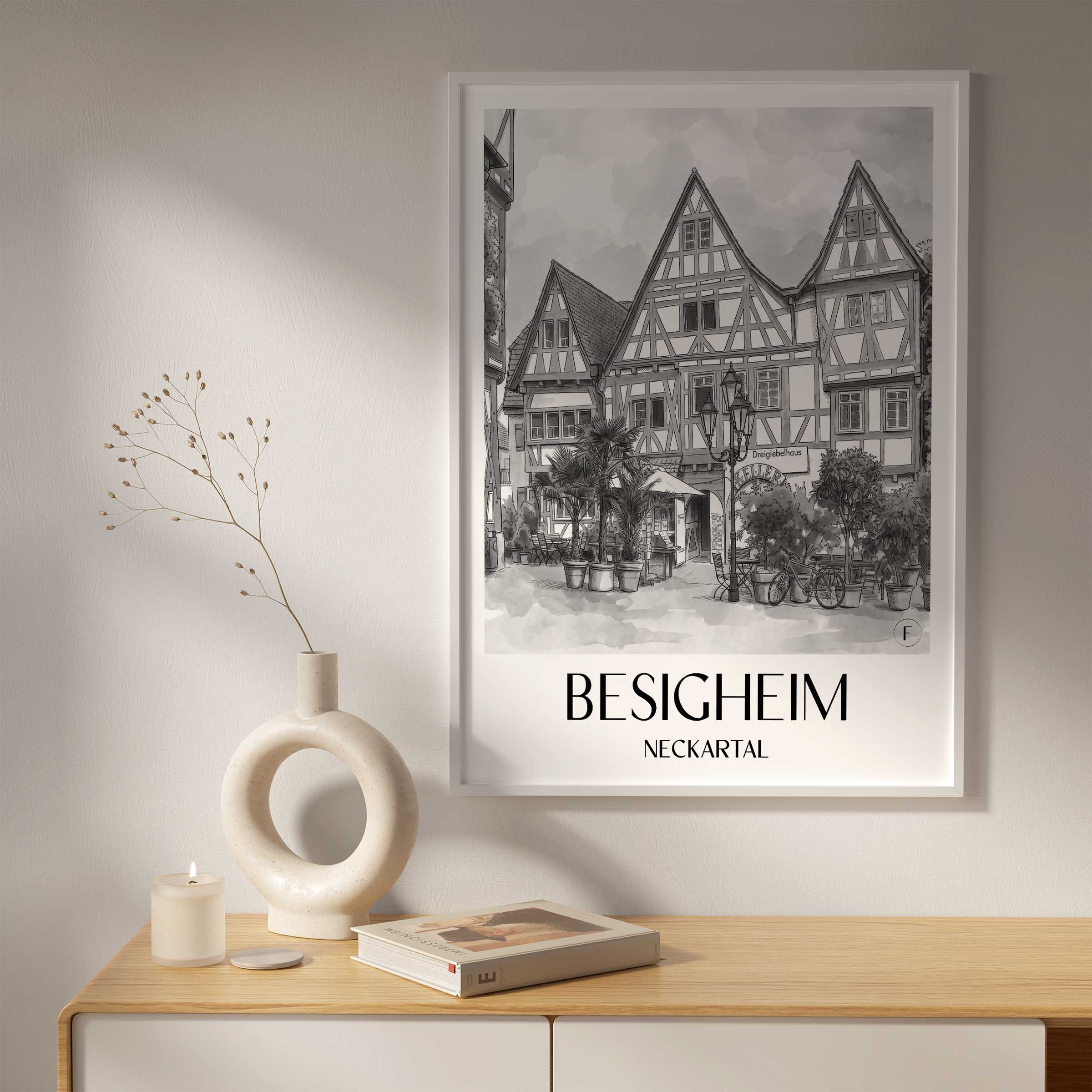 besigheim-neckartal-deutschland-poster-aquarell-schwarz-weiss