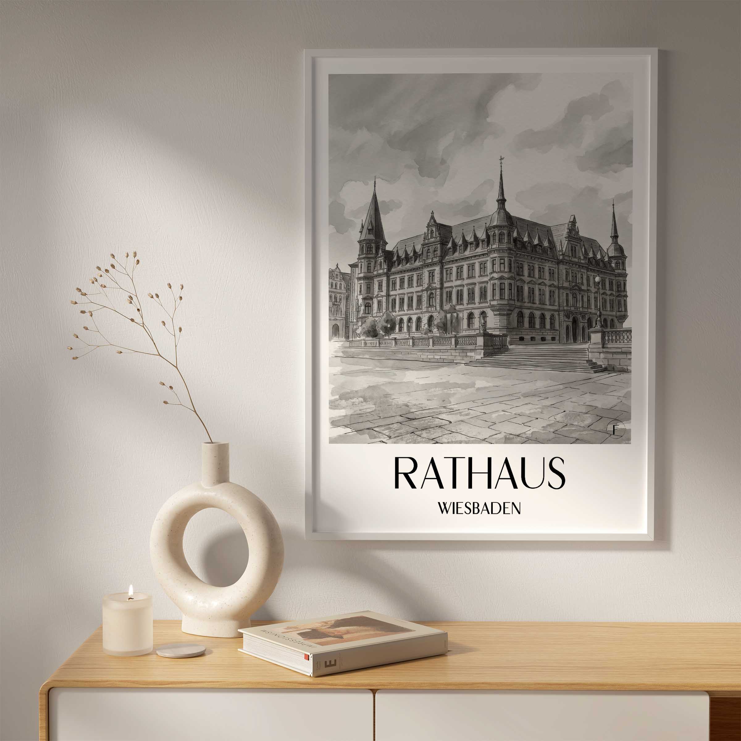 rathaus-wiesbaden-deutschland-poster-aquarell-schwarz-weiss
