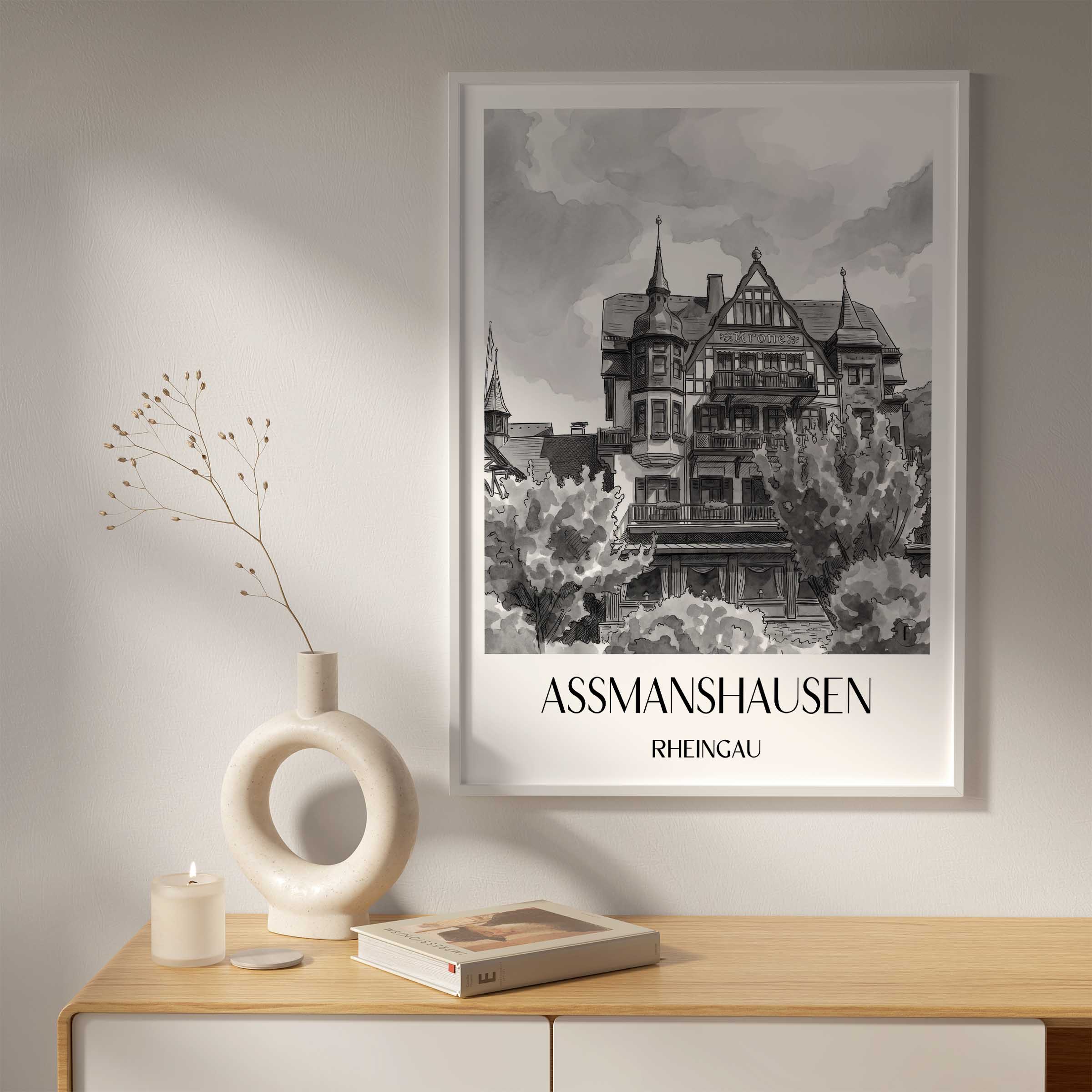 assmanshausen-rheingau-deutschland-poster-aquarell-schwarz-weiss
