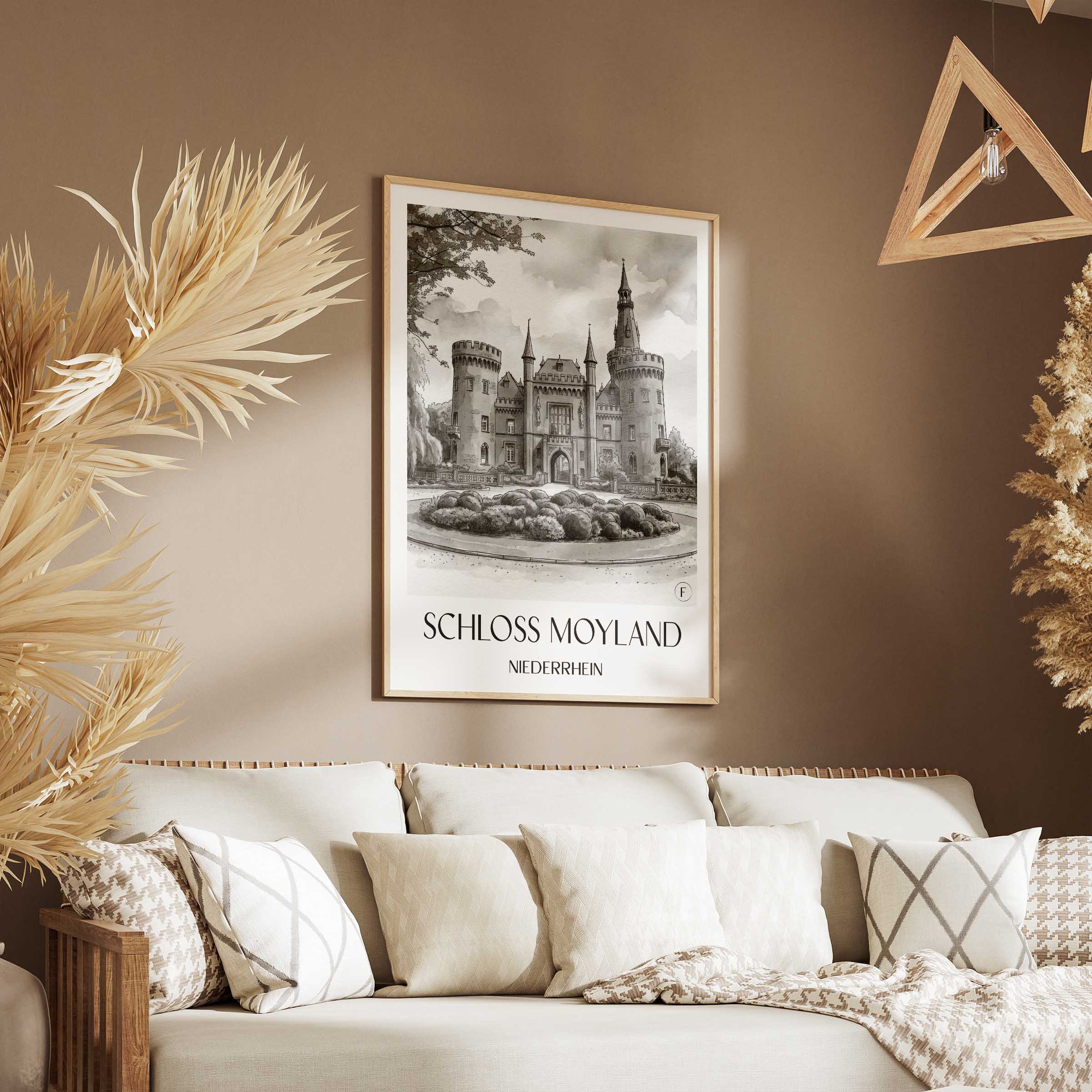 schloss-moyland-niederrhein-deutschland-poster-aquarell-schwarz-weiss