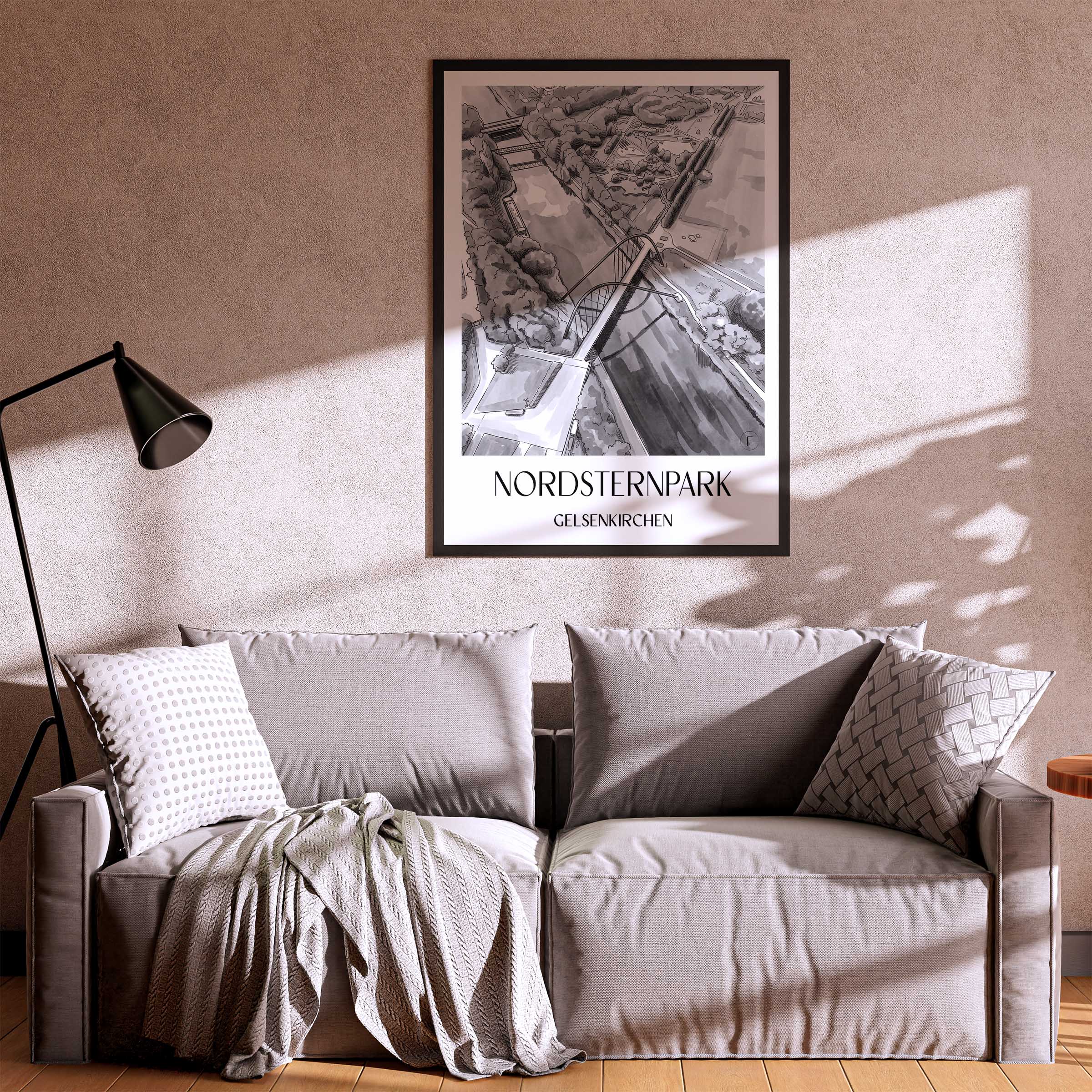nordsternpark-gelsenkirchen-deutschland-poster-aquarell-schwarz-weiss