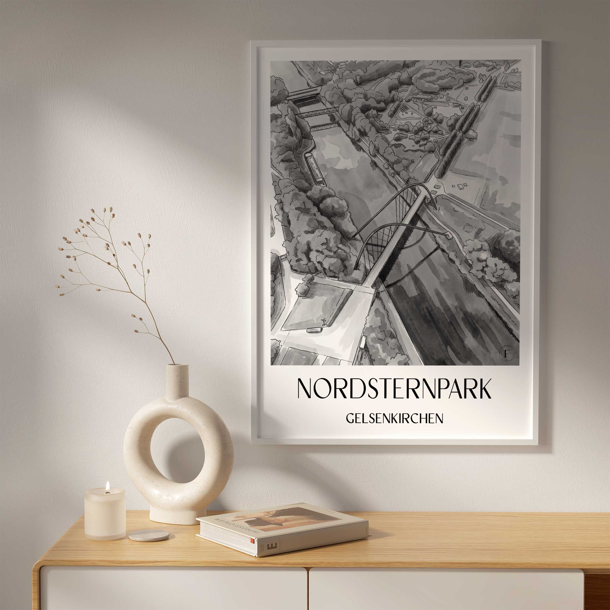 nordsternpark-gelsenkirchen-deutschland-poster-aquarell-schwarz-weiss