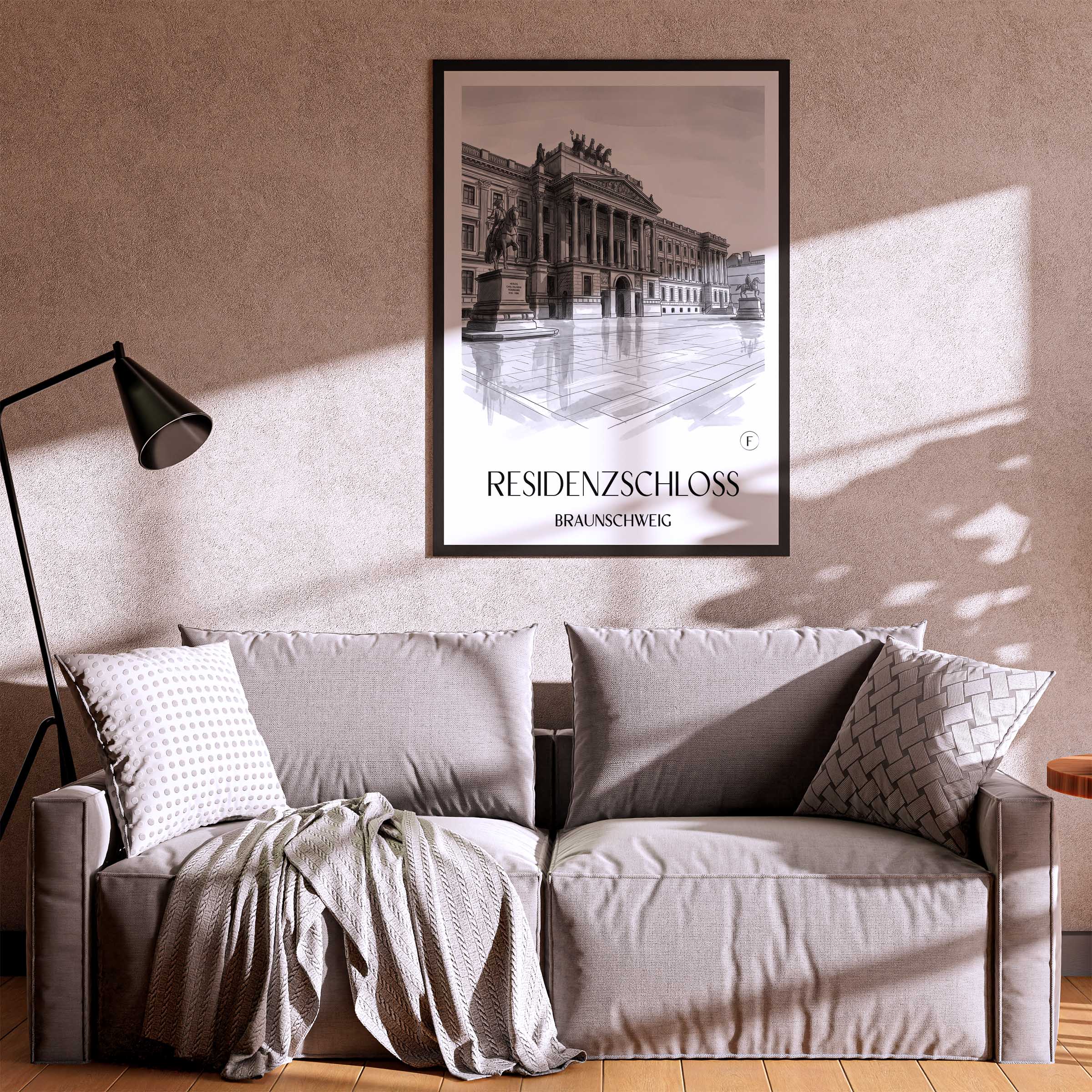 residenzschloss-braunschweig-deutschland-poster-aquarell-schwarz-weiss