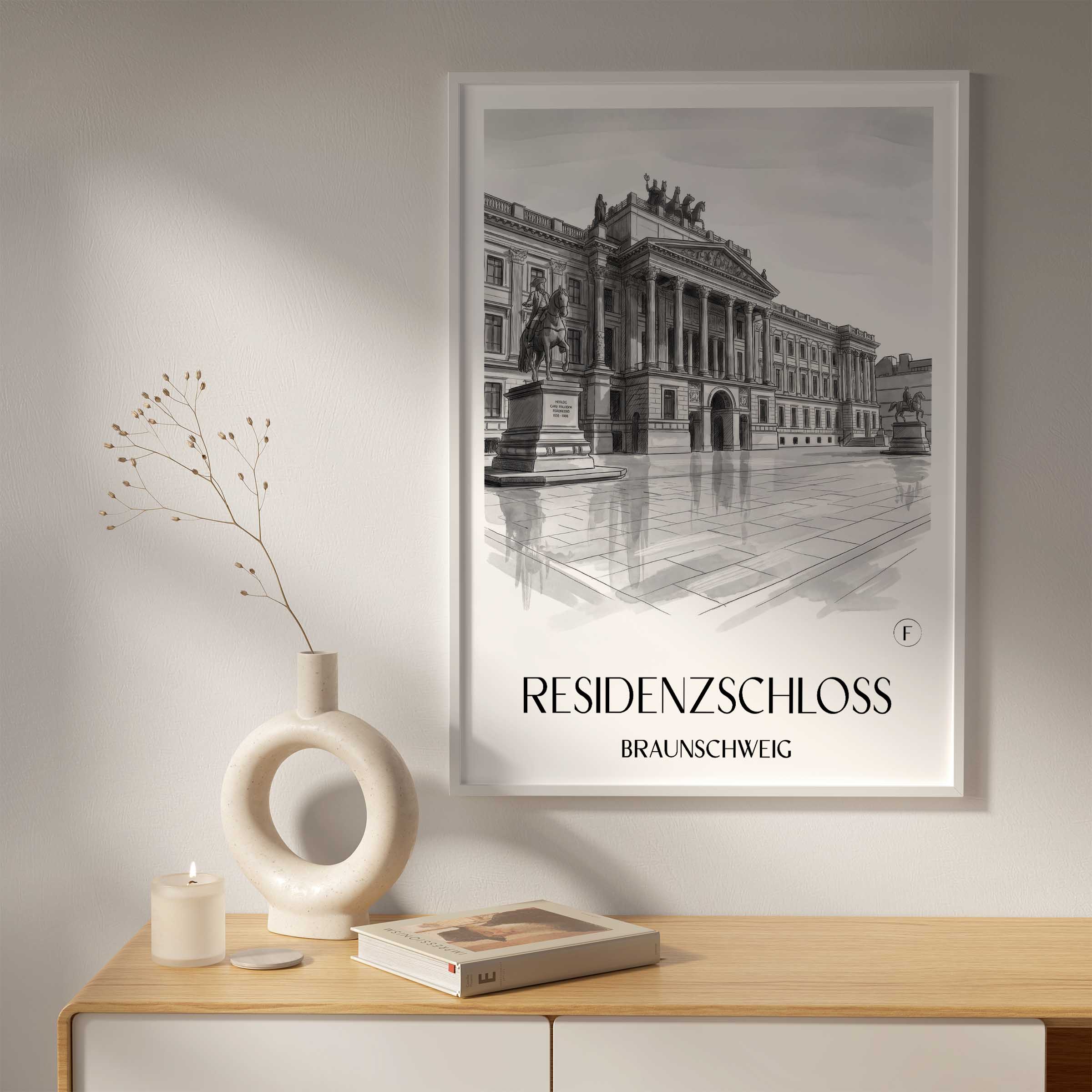 residenzschloss-braunschweig-deutschland-poster-aquarell-schwarz-weiss