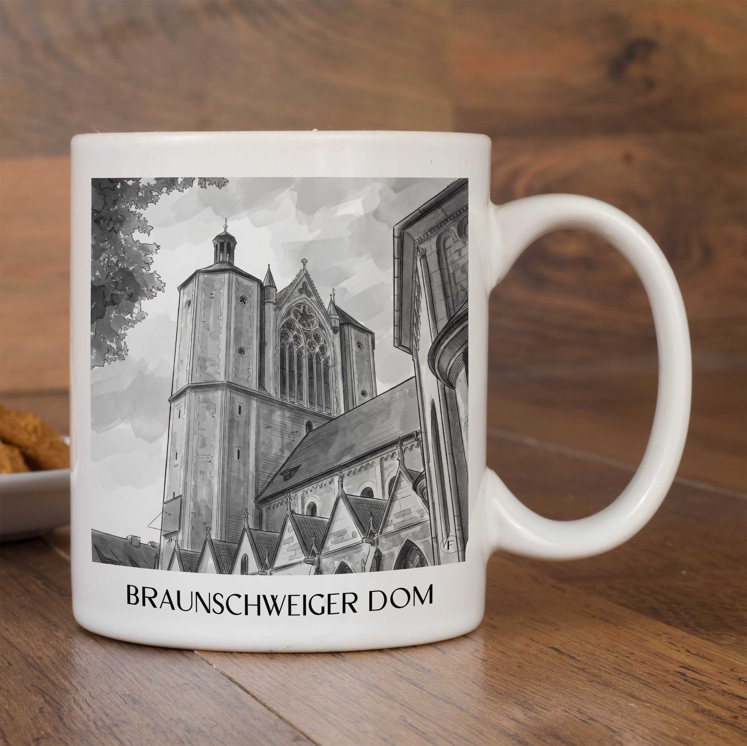 braunschweiger-dom-niedersachsen-deutschland-kaffeebecher-aquarell-schwarz-weiss