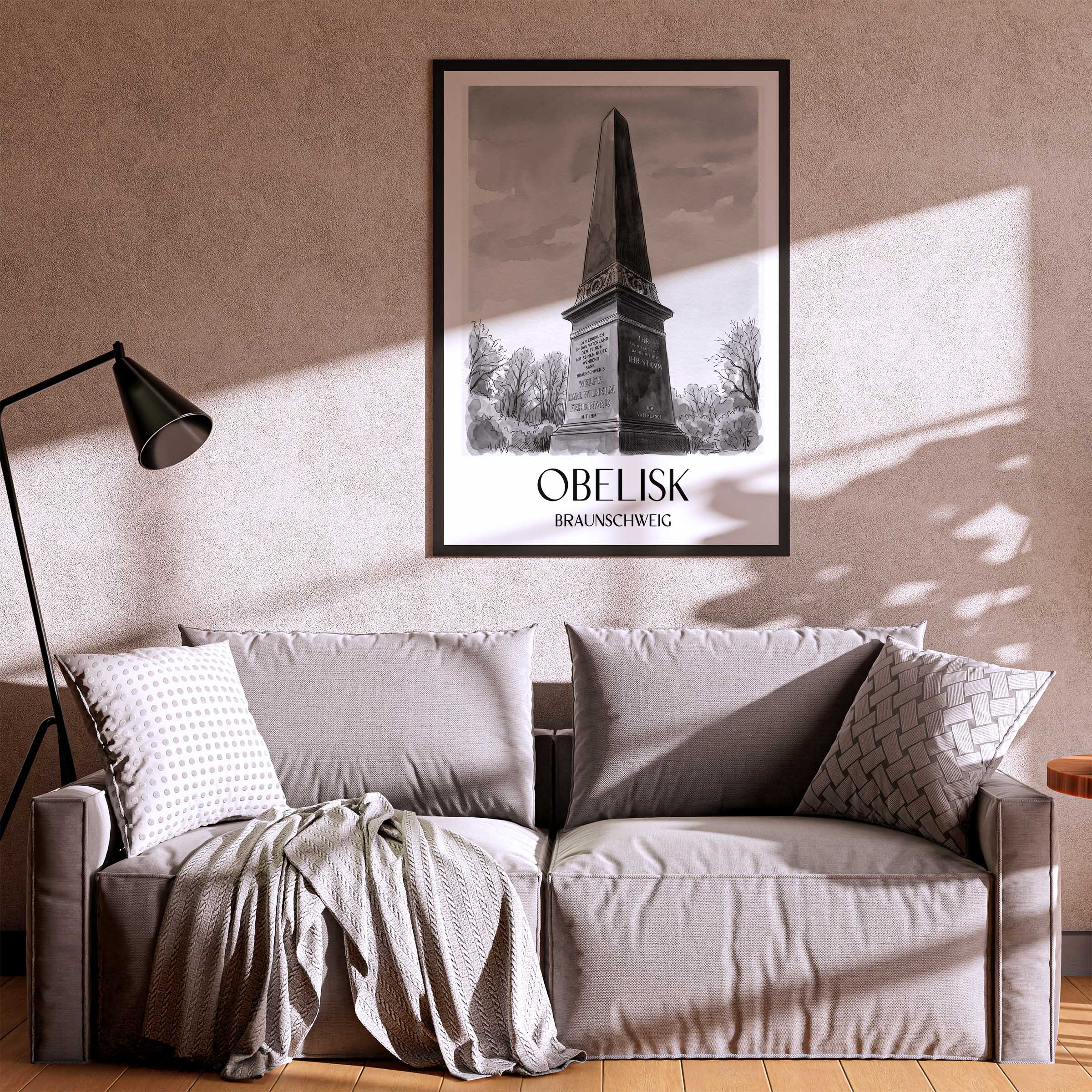 obelisk-braunschweig-deutschland-poster-aquarell-schwarz-weiss
