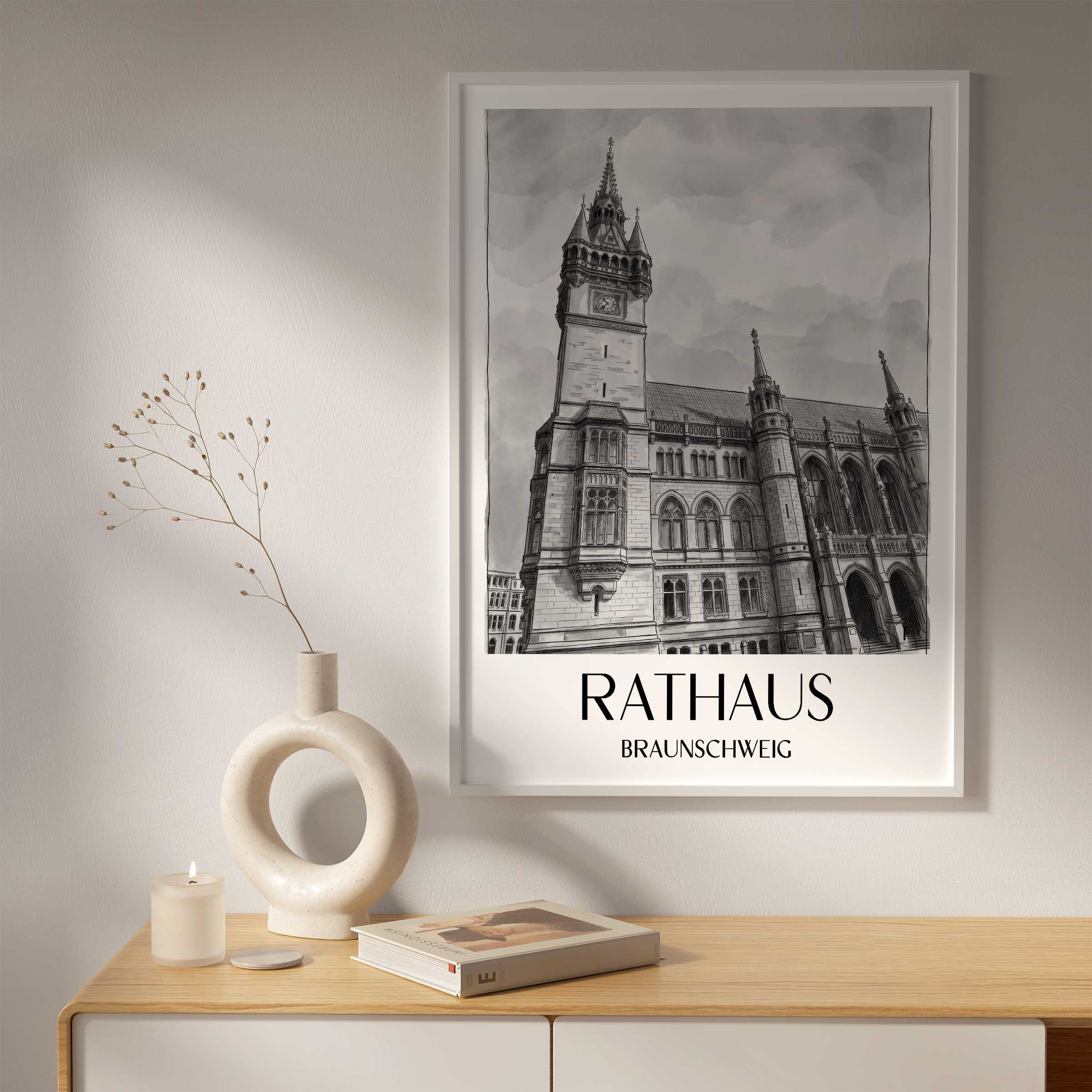 rathaus-braunschweig-deutschland-poster-aquarell-schwarz-weiss