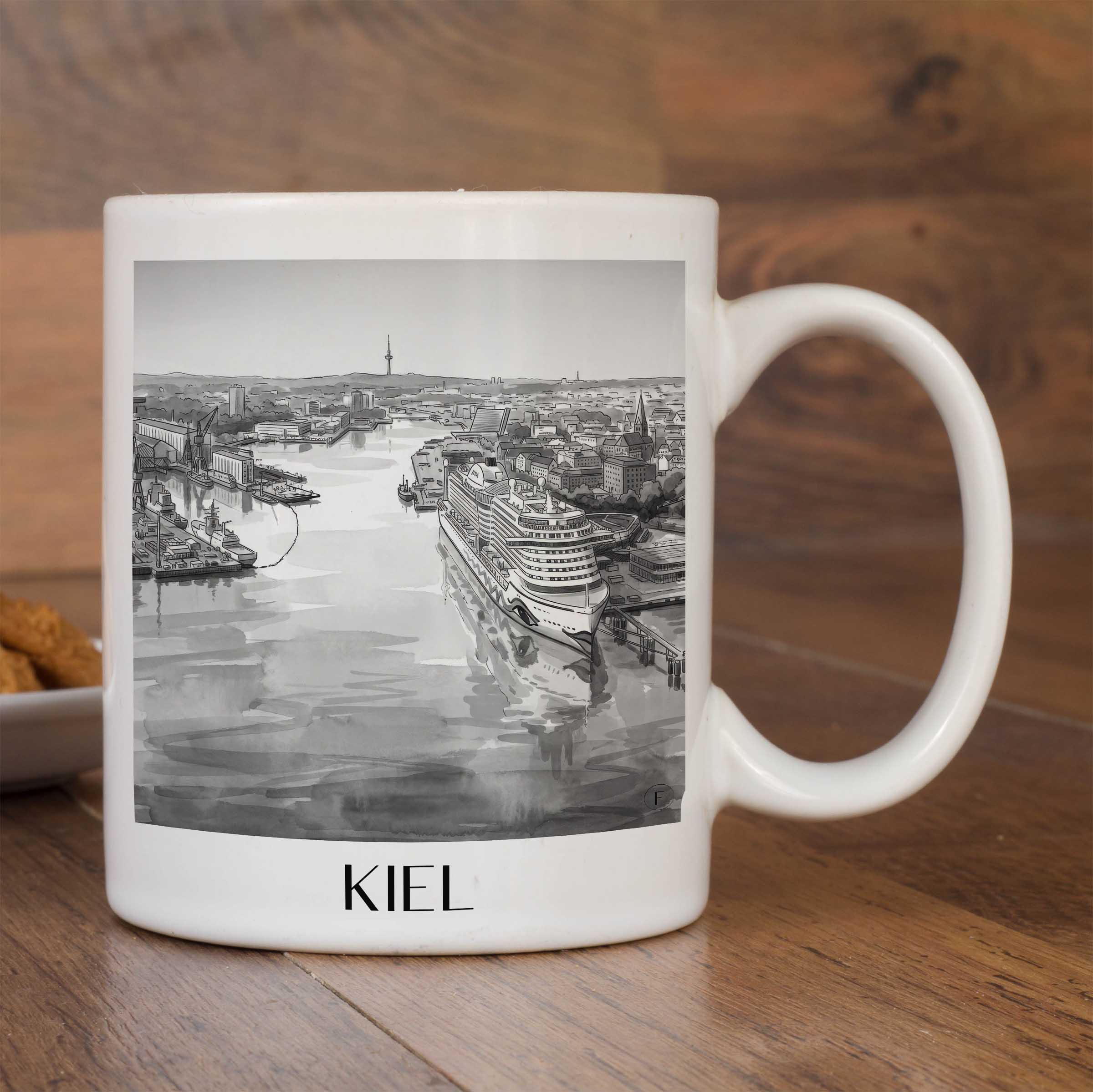kiel-schleswig-holstein-deutschland-kaffeebecher-aquarell-schwarz-weiss