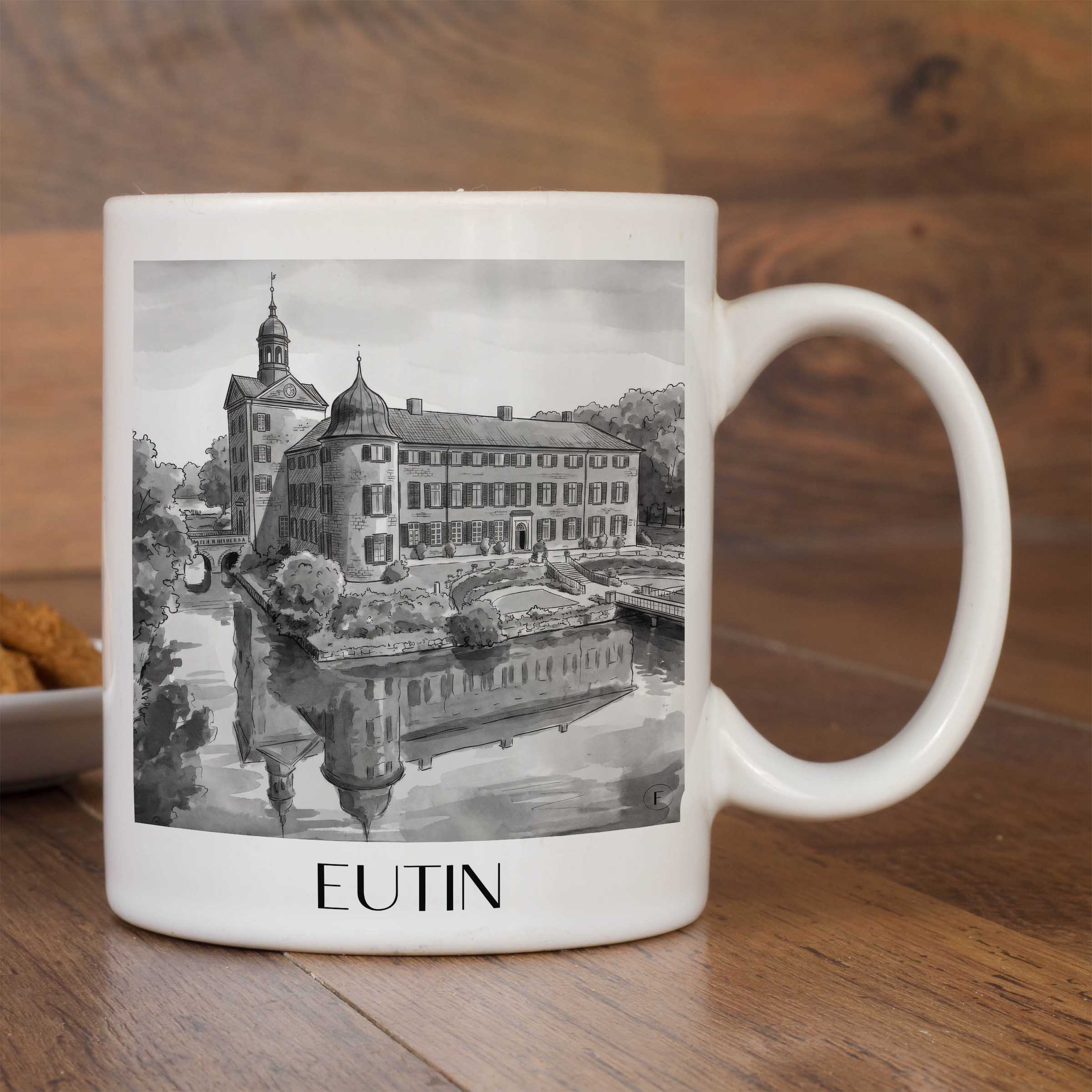 eutin-schleswig-holstein-deutschland-kaffeebecher-aquarell-schwarz-weiss