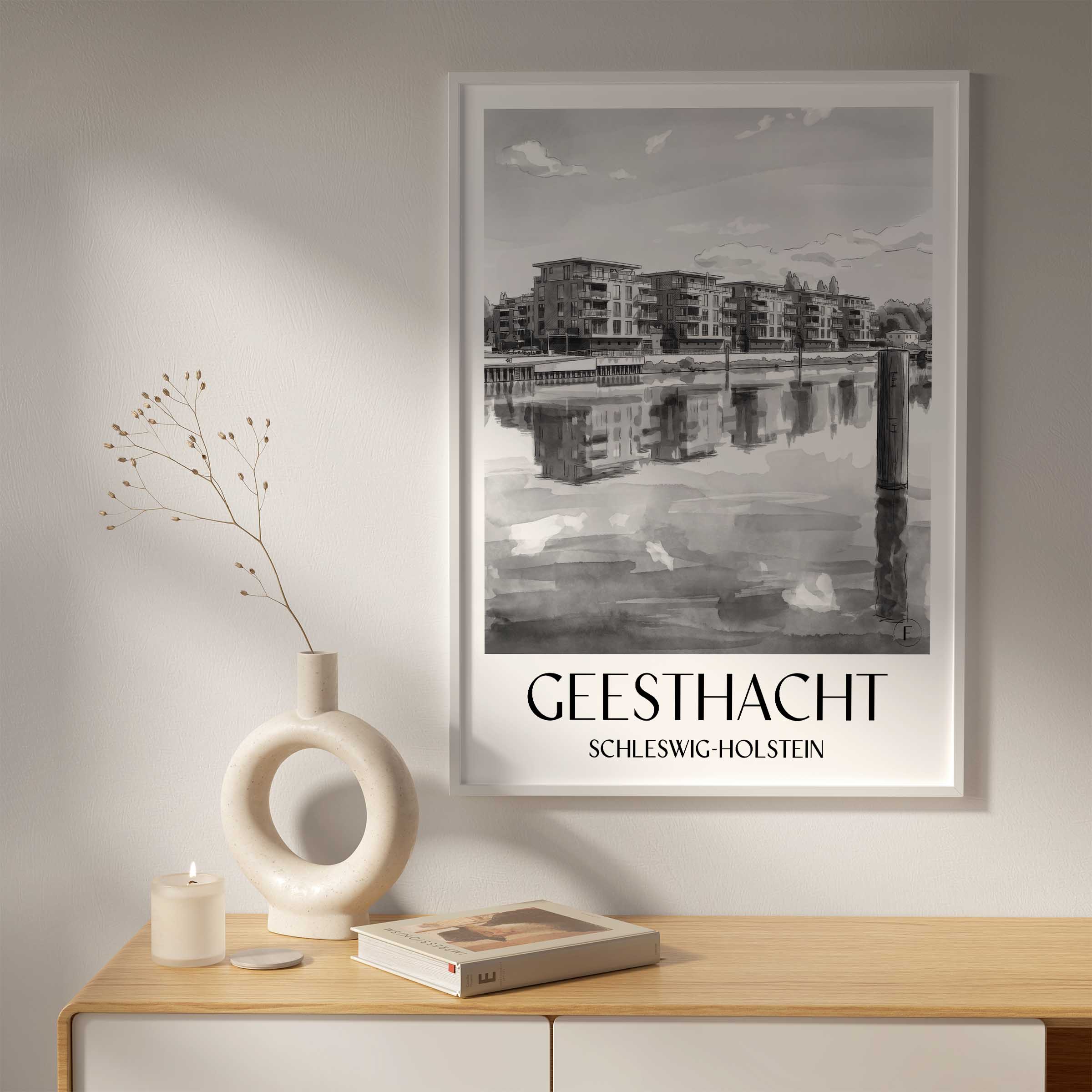 geesthacht-schleswig-holstein-deutschland-poster-aquarell-schwarz-weiss