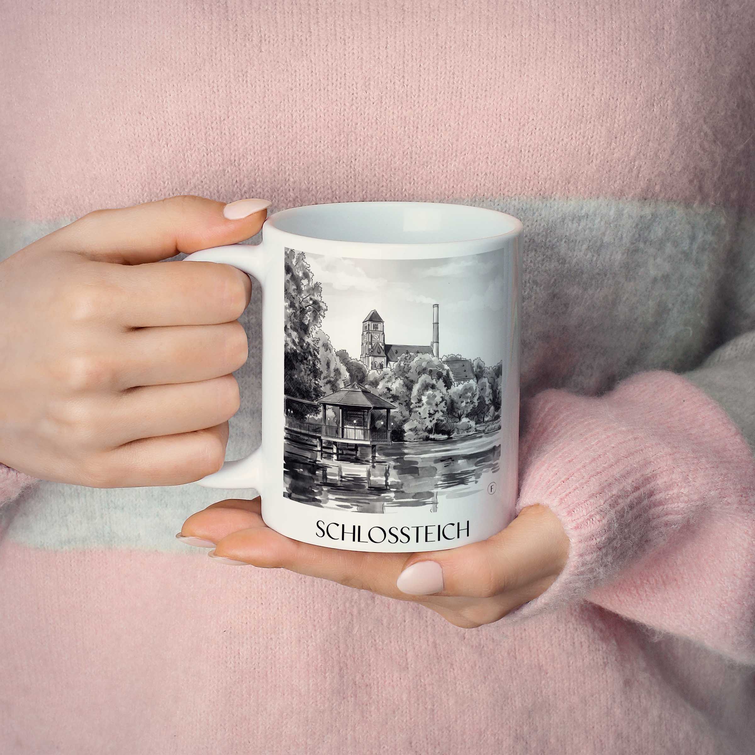 schlossteich-chemnitz-deutschland-kaffeebecher-aquarell-schwarz-weiss