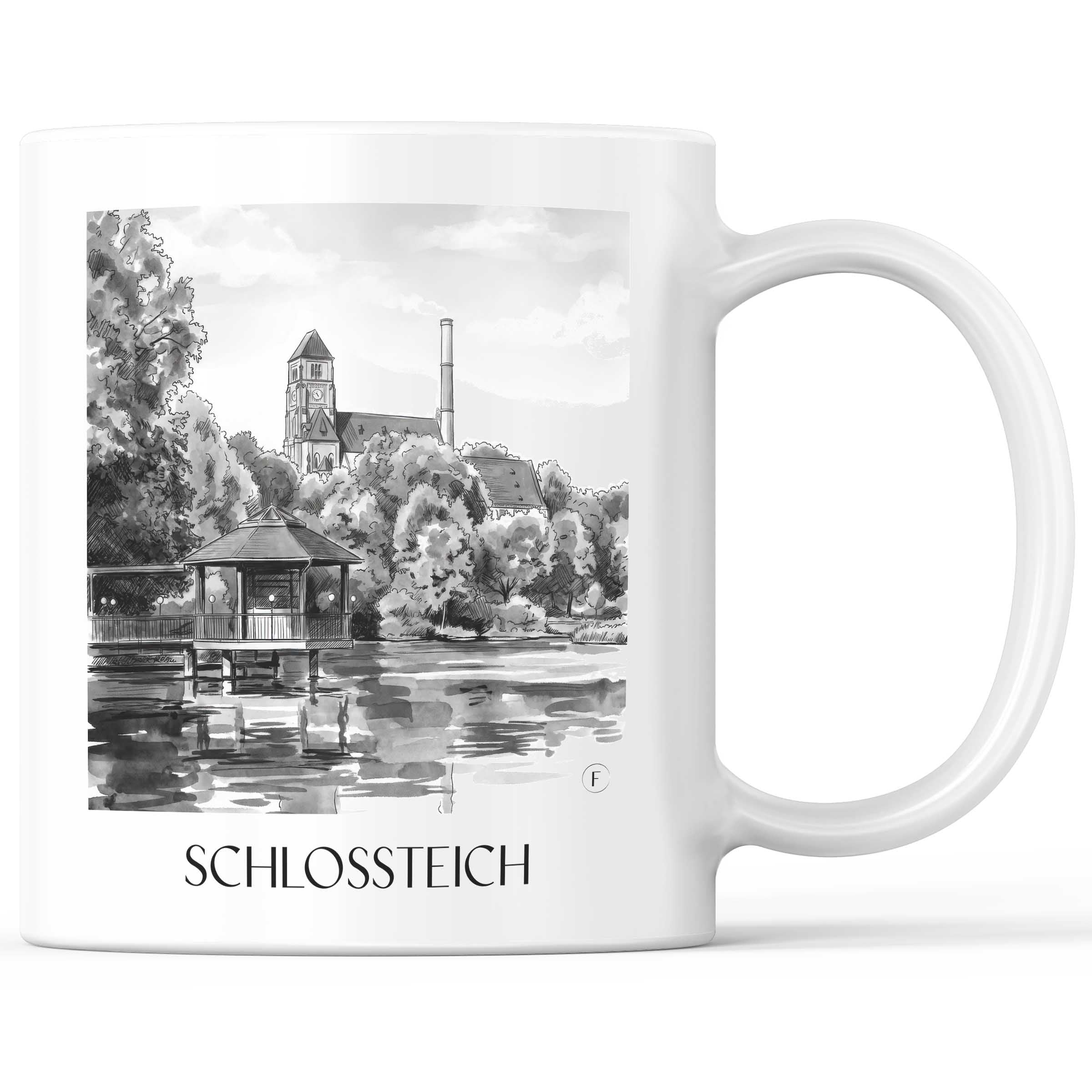 schlossteich-chemnitz-deutschland-kaffeebecher-aquarell-schwarz-weiss