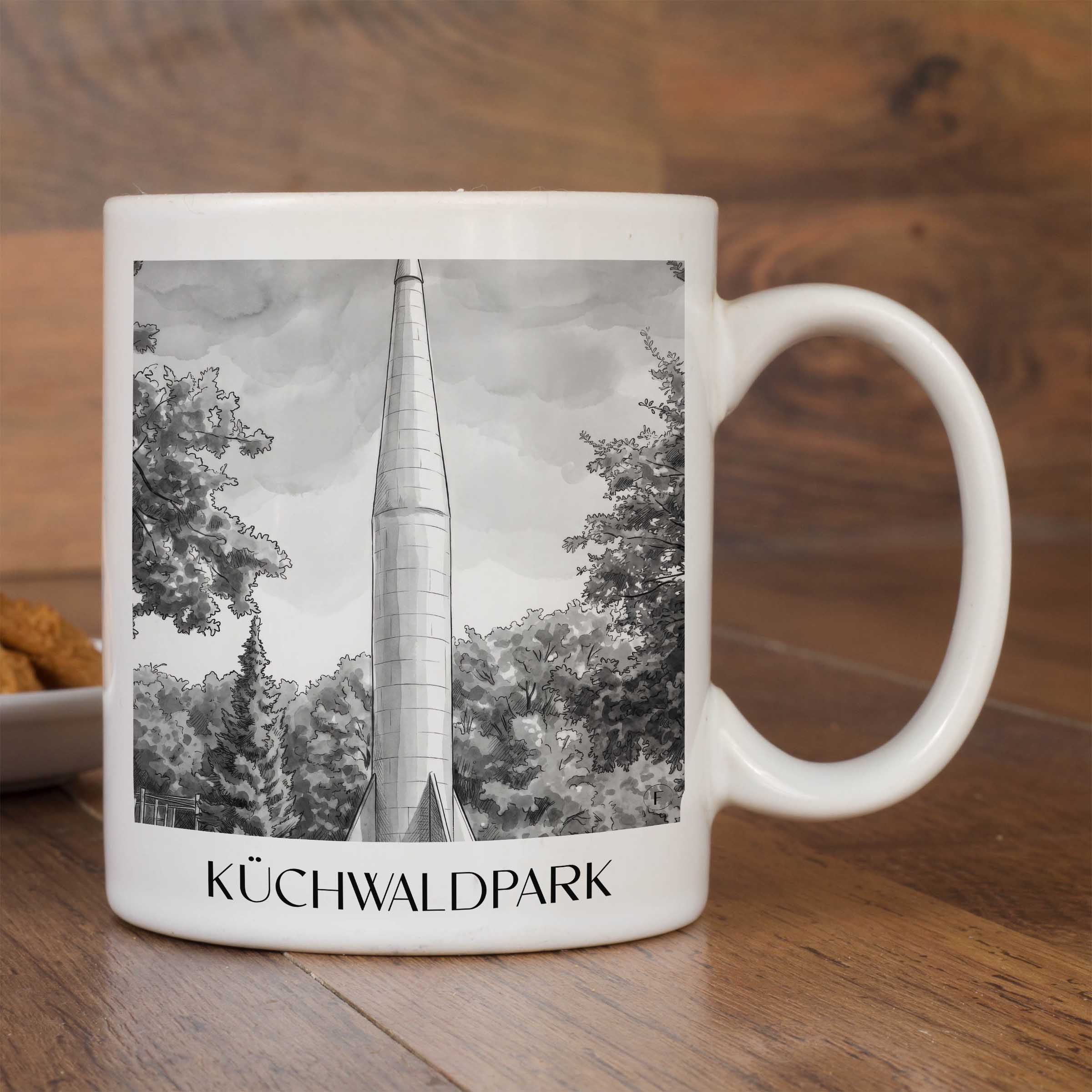 küchwaldpark-chemnitz-deutschland-kaffeebecher-aquarell-schwarz-weiss