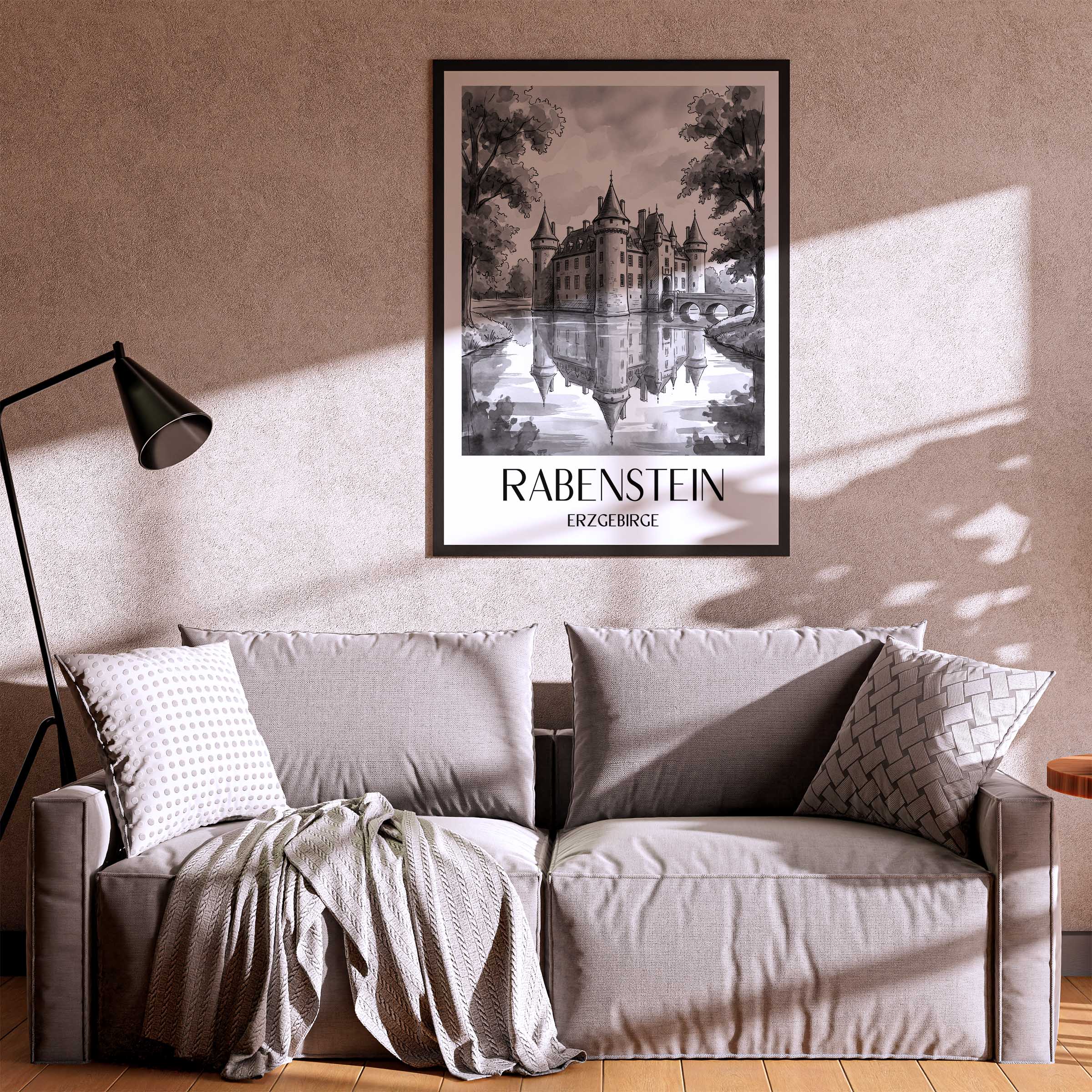 rabenstein-erzgebirge-deutschland-poster-aquarell-schwarz-weiss