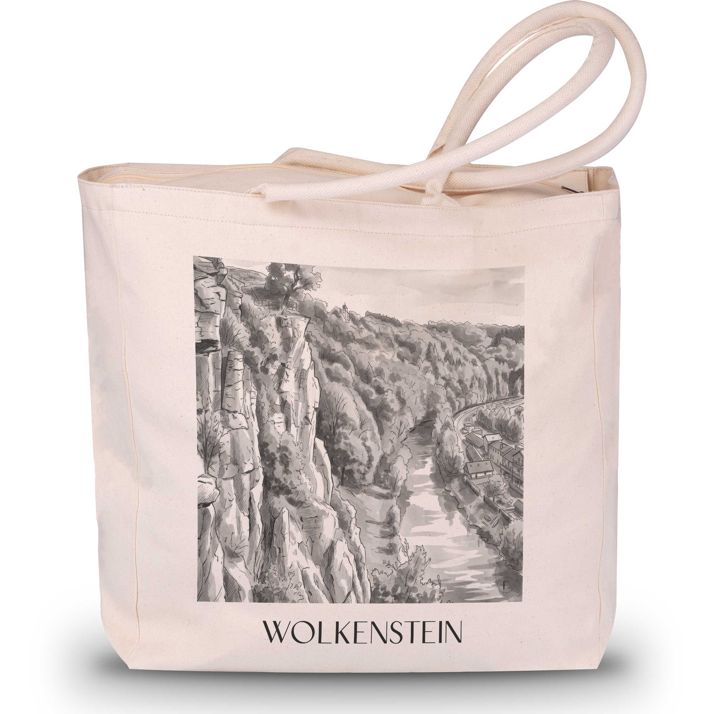 wolkenstein-erzgebirge-deutschland-einkaufstasche-aquarell-schwarz-weiss
